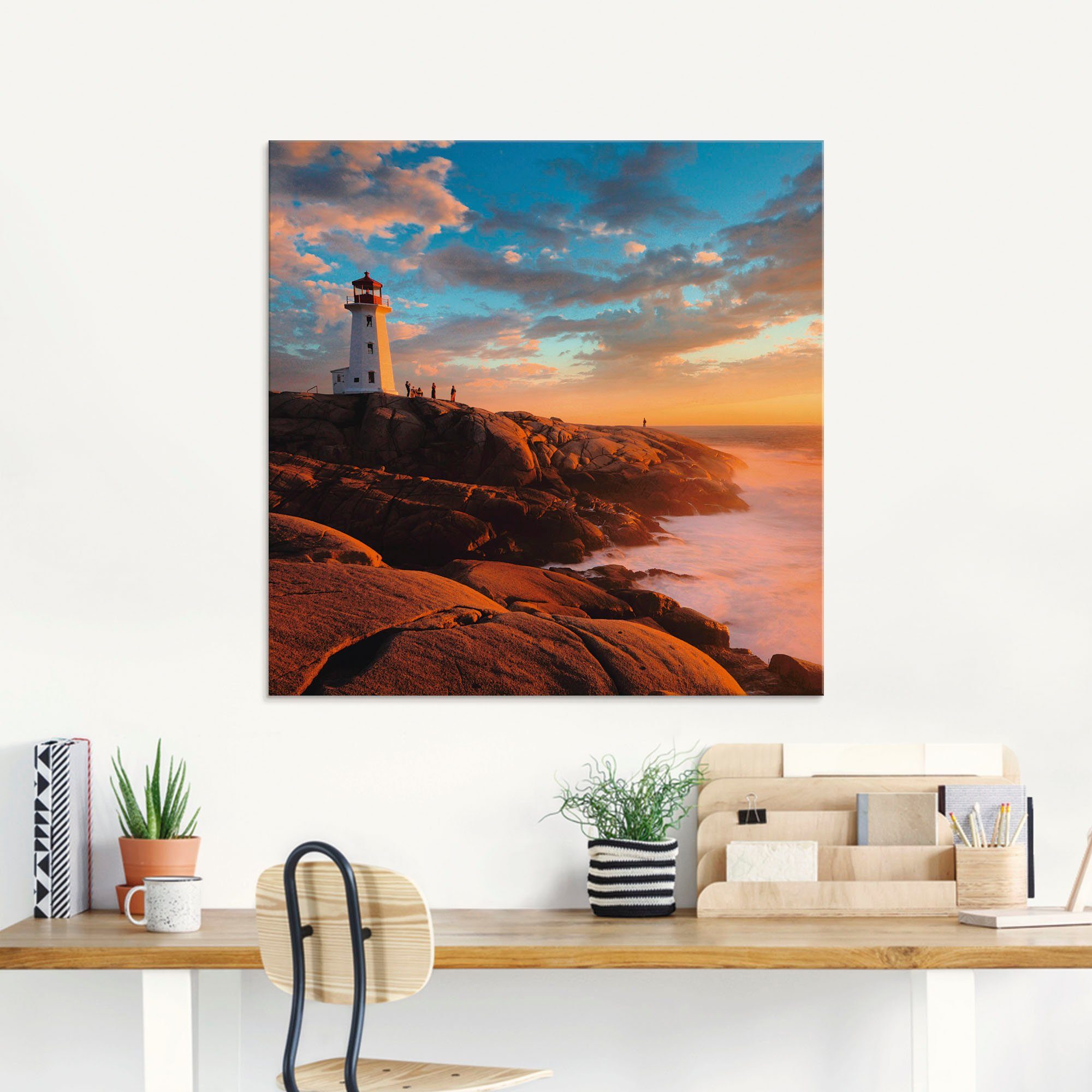 Artland Print op glas Vuurtoren aan de Peggy baai