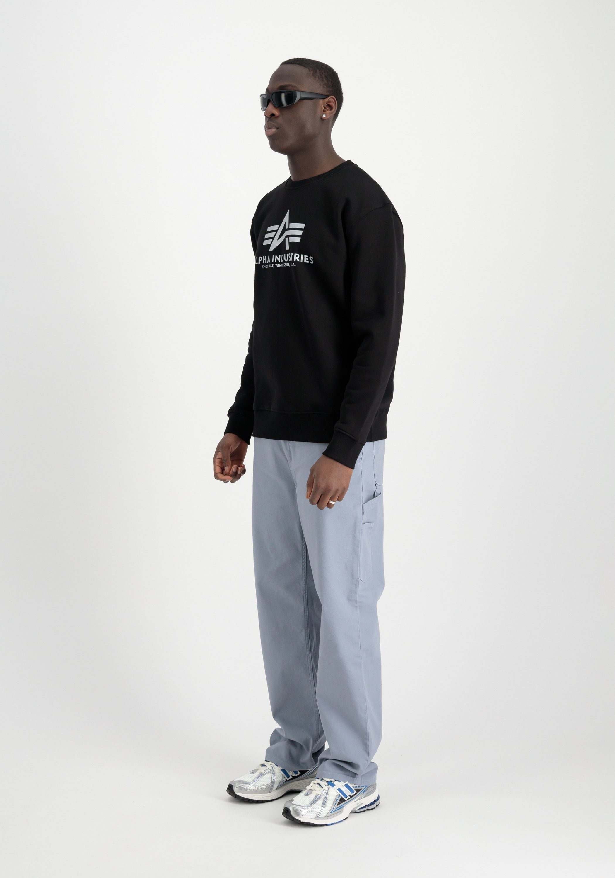 Alpha Industries Sweater Men Sweatshirts Basic Sweater Carbon