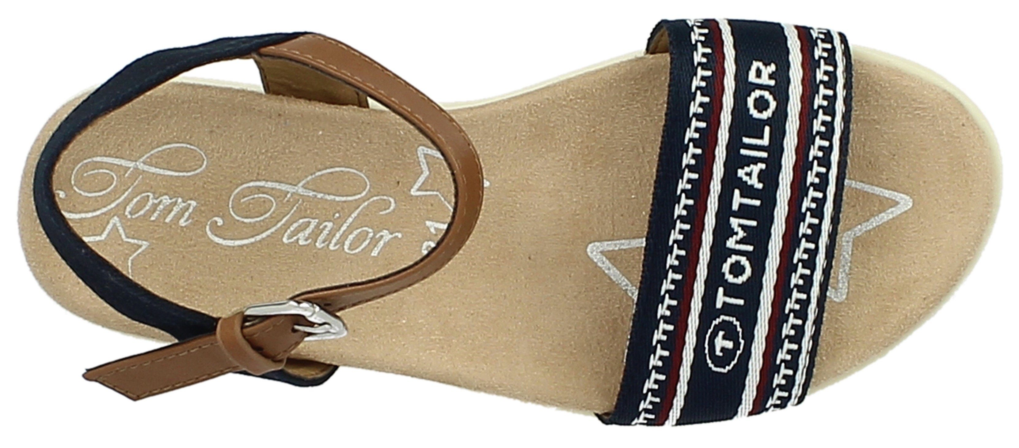 Tom Tailor Sandalen , zomerschoen, sandaal, sleehak, met verstelbare gesp