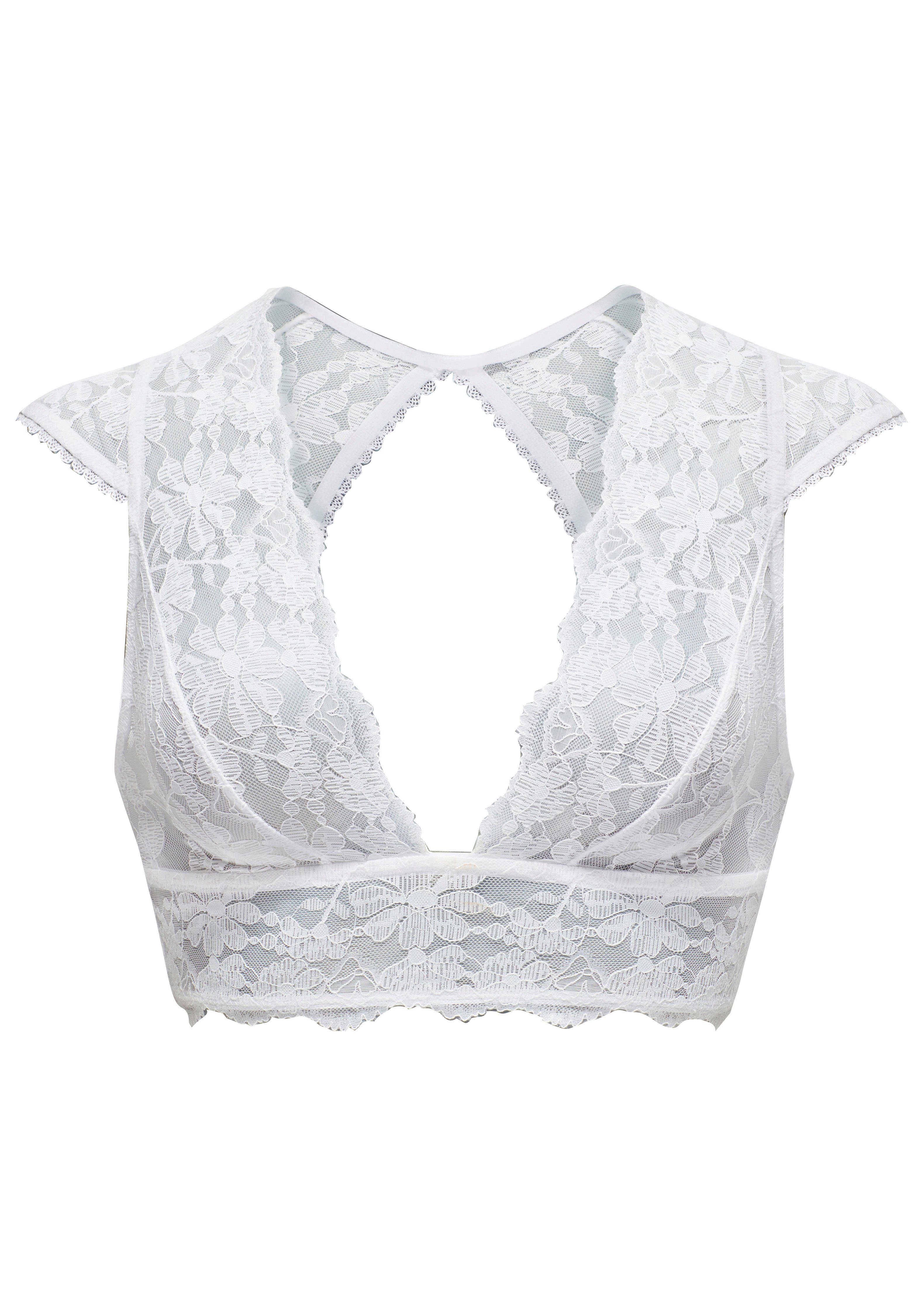 Vivance Bustier MIRJA Kanten-top van transparante kant, bra-top, lingerie, zonder beugel