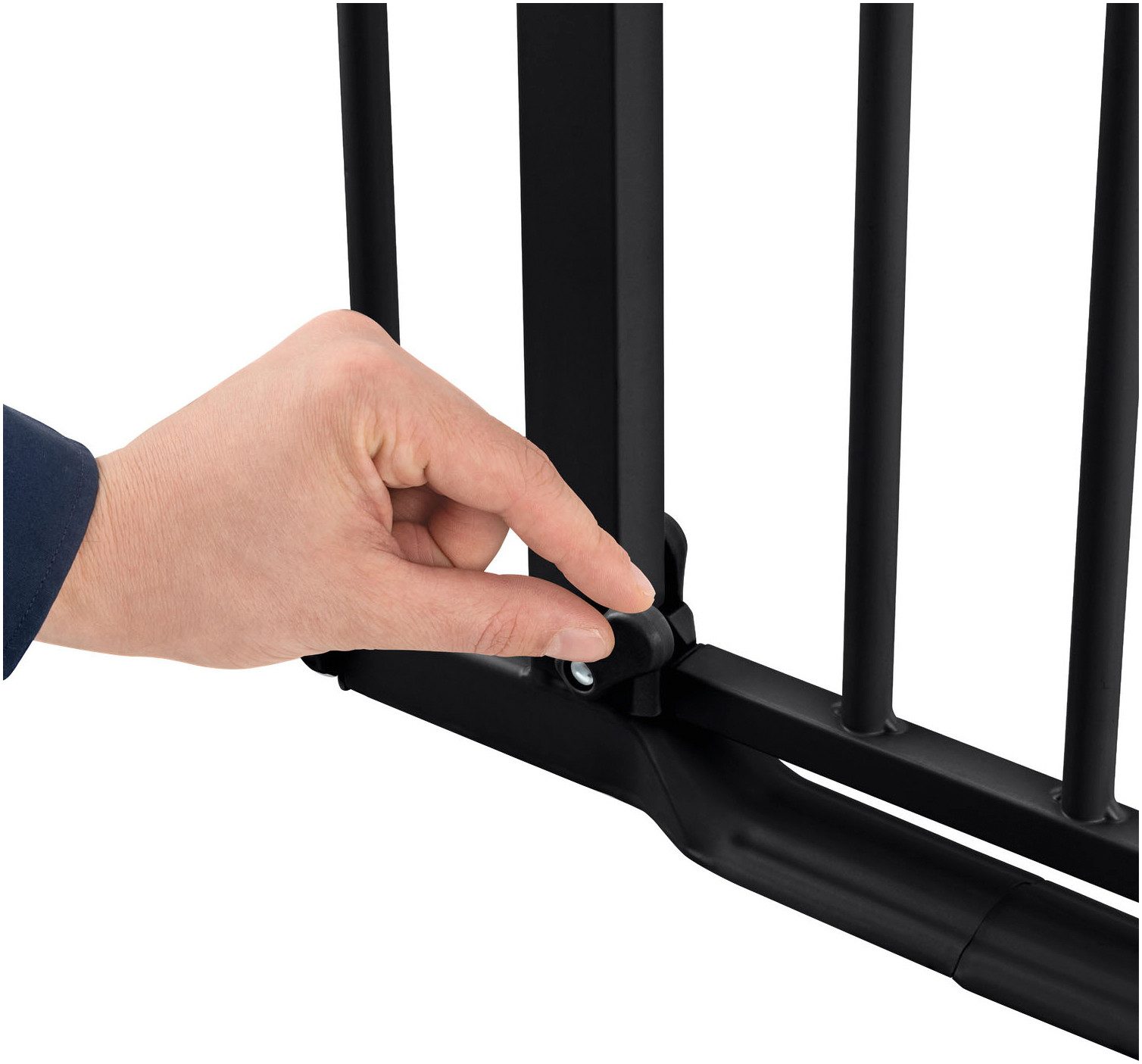 Hauck Traphek Clear Step 2, Black ook als traphekje te gebruiken, 75-80 cm, vlakke doorgang