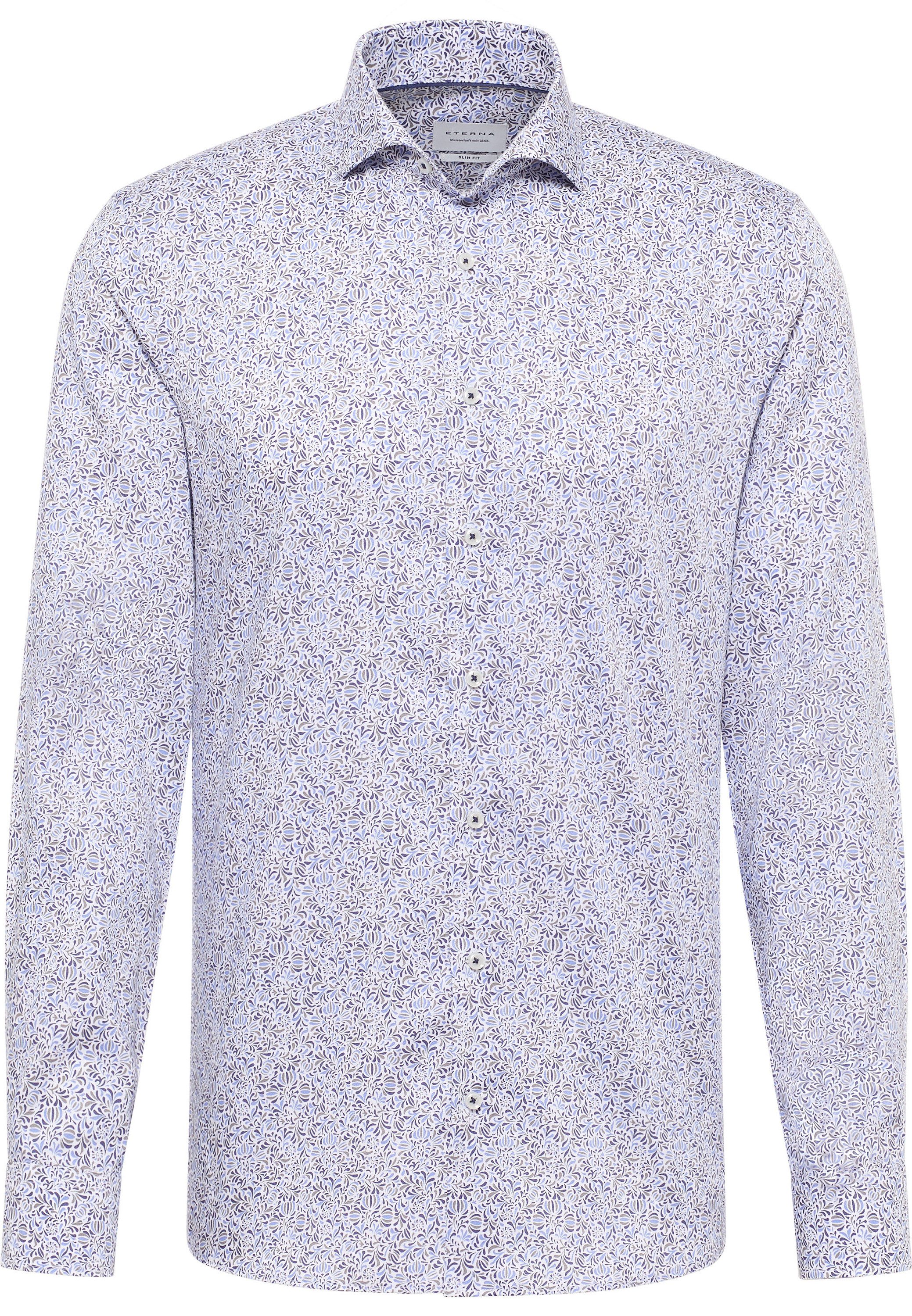 Eterna Overhemd met lange mouwen Slim fit NON IRON (strijkvrij)