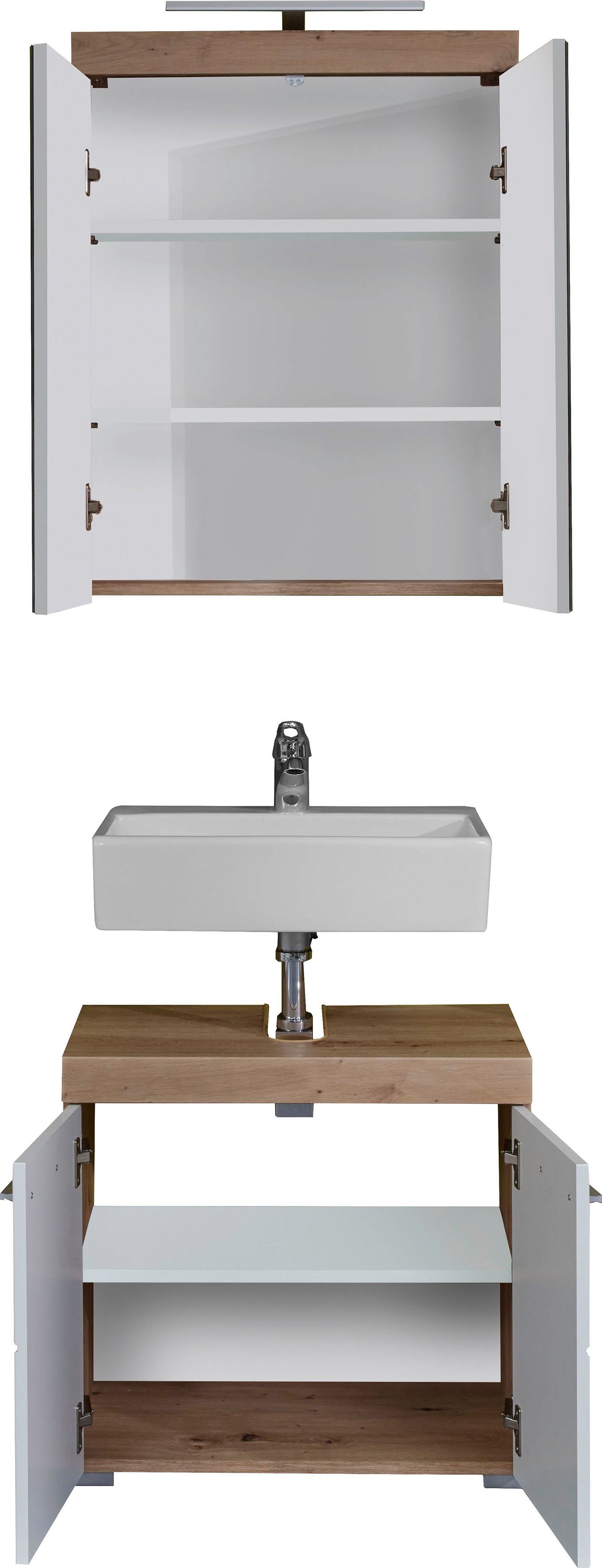INOSIGN Badkamerserie Avena Badkamermeubels - wastafelonderkast en spiegelkast (set, 2-delig)