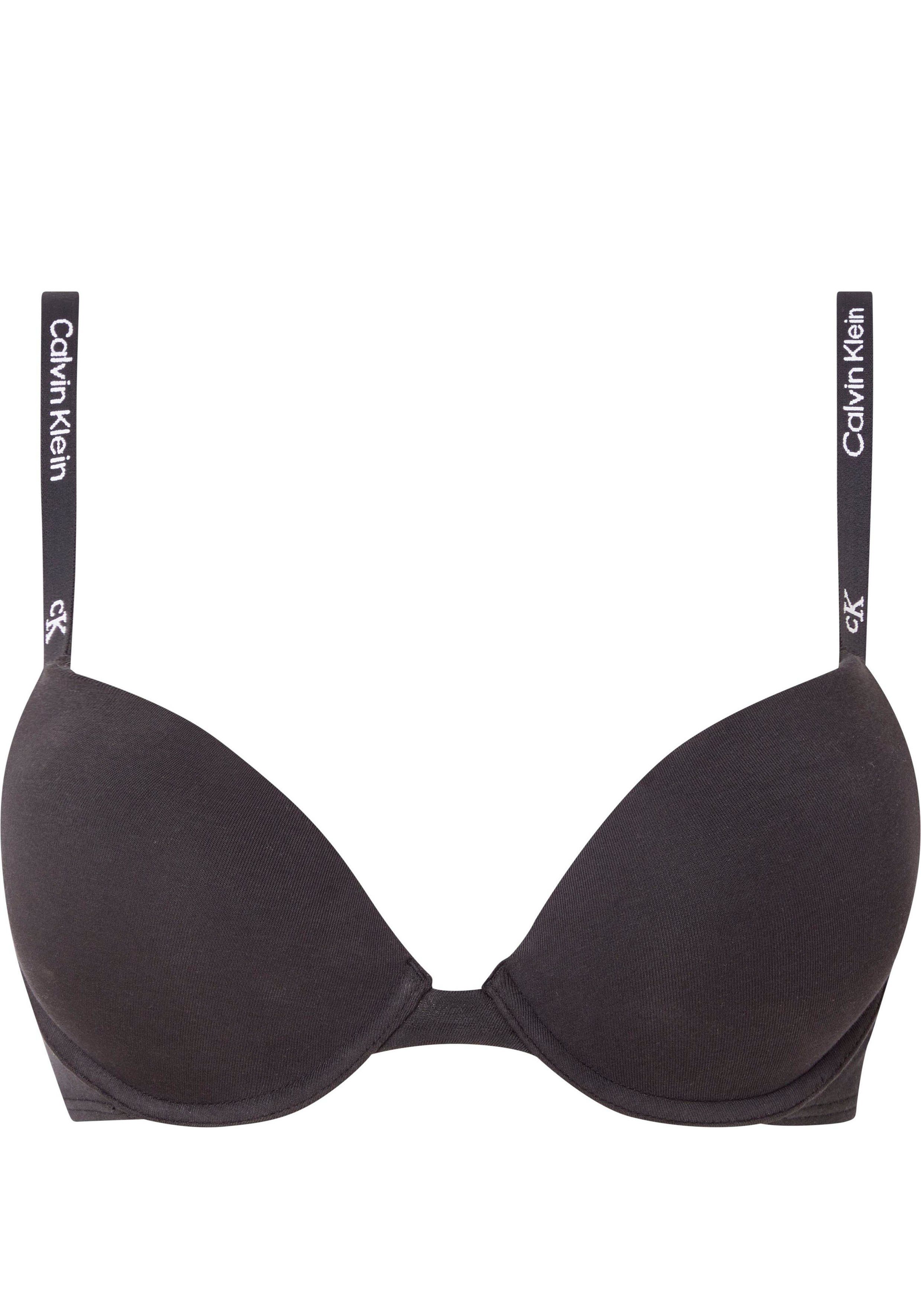 Calvin Klein Push-up-bh PUSH UP PLUNGE met logoprint op de bandjes