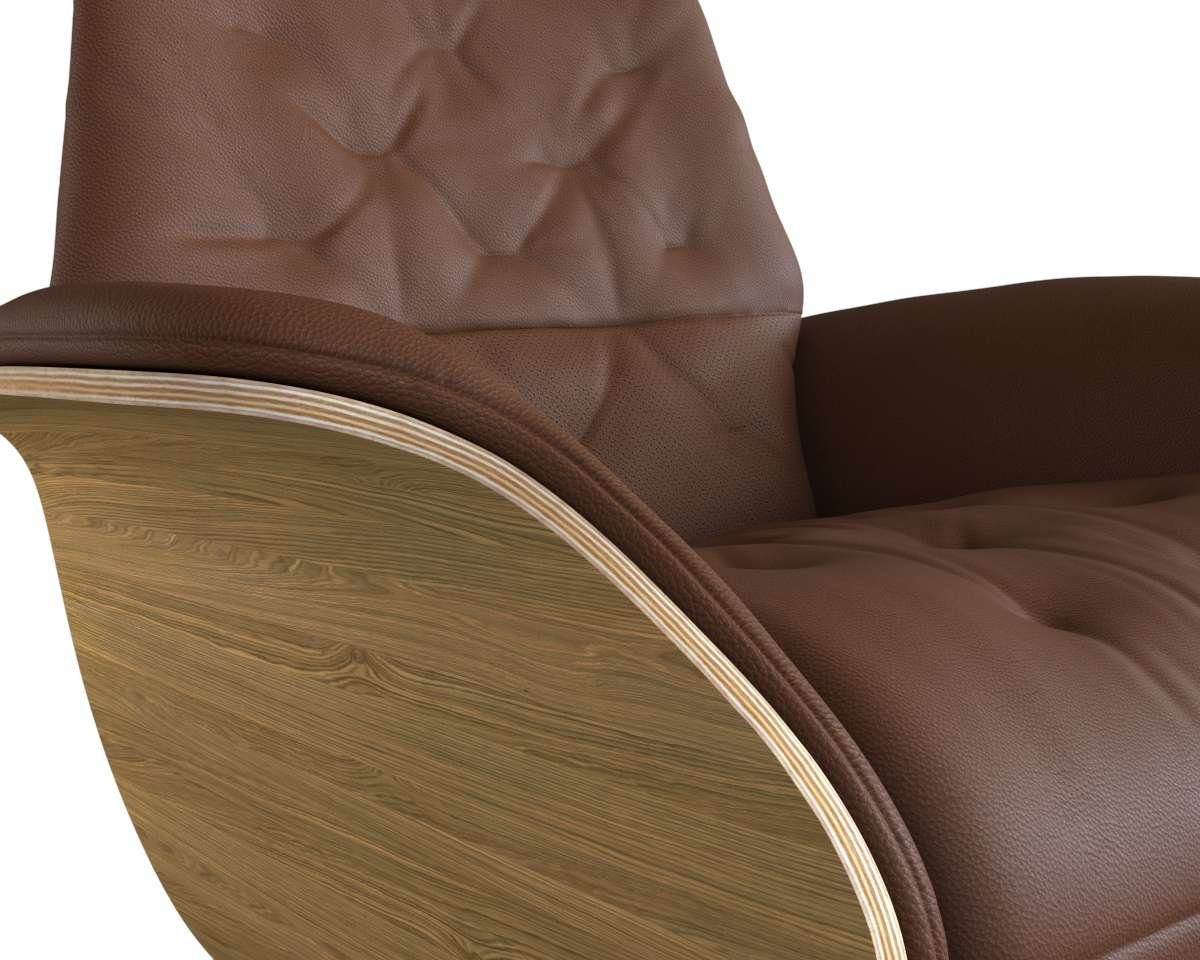 FLEXLUX Relaxfauteuil Volden praktische elektrische fauteuil Maat M, elektrische rug- en voetensteun, accu, armleuning Eiken, zwarte poot