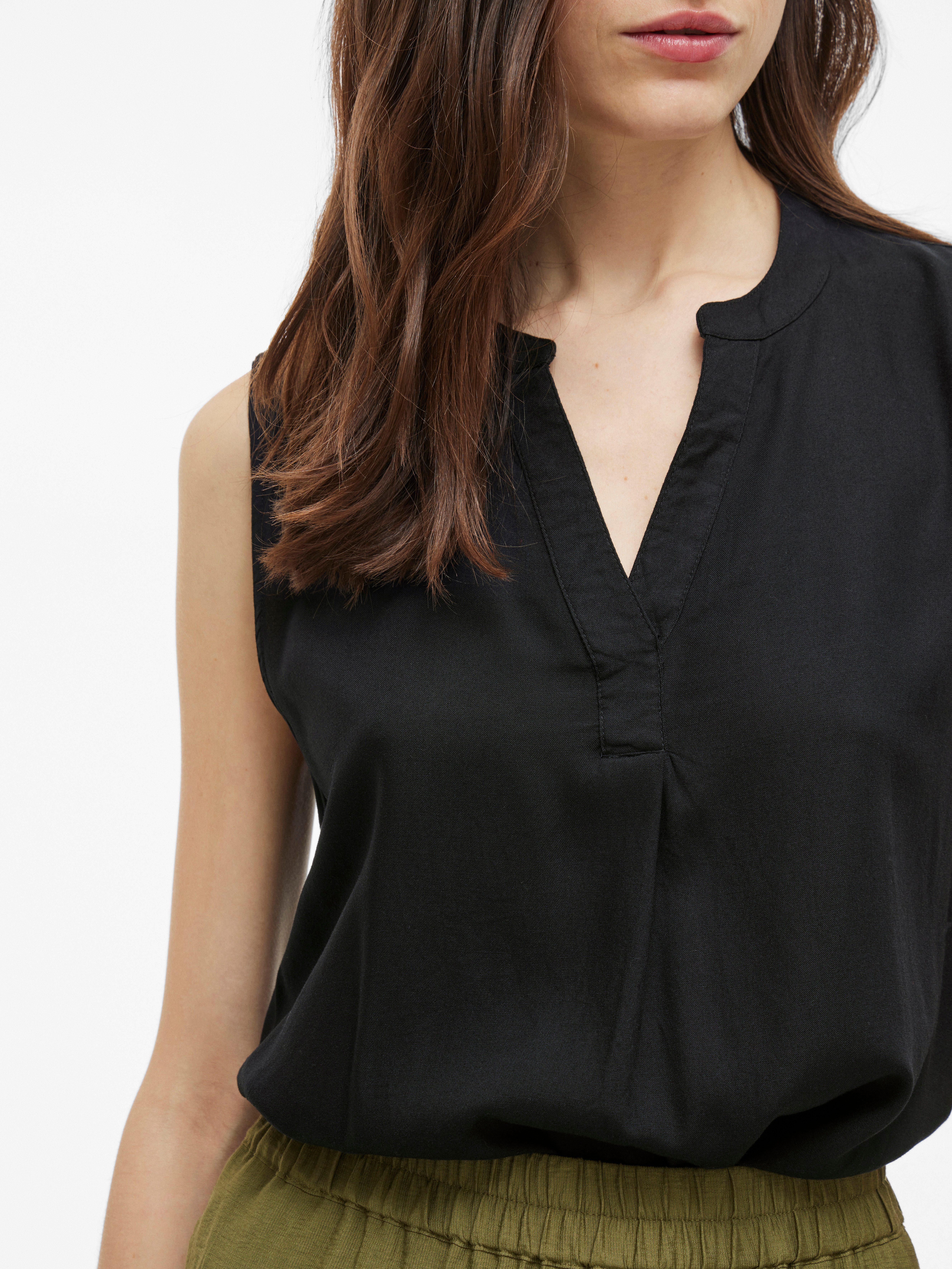 Vila Top VIROSA V-NECK S/L TOP - NOOS