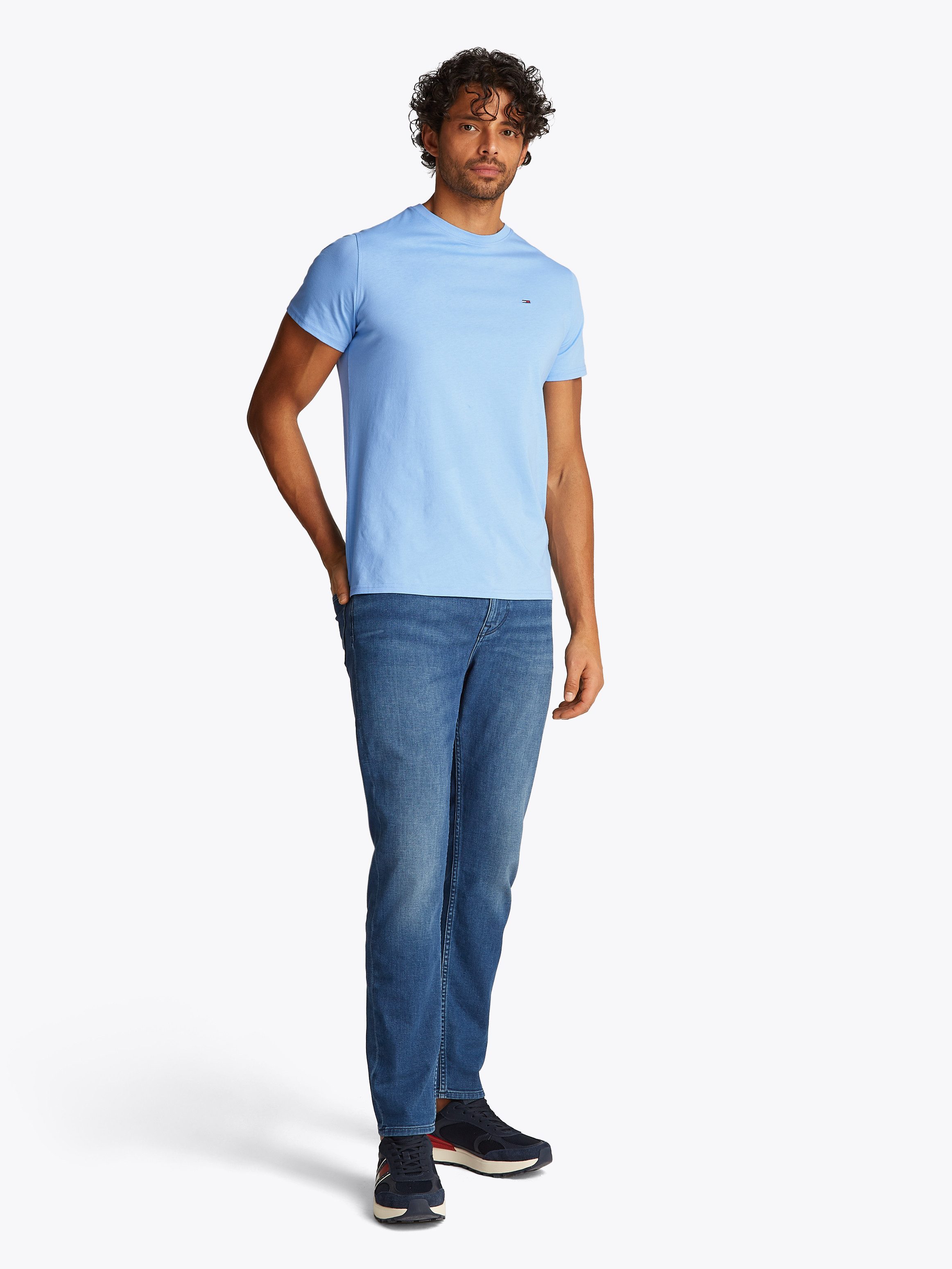 TOMMY JEANS Shirt met ronde hals TJM XSLIM 2PACK JERSEY TEE EXT (Set van 2)