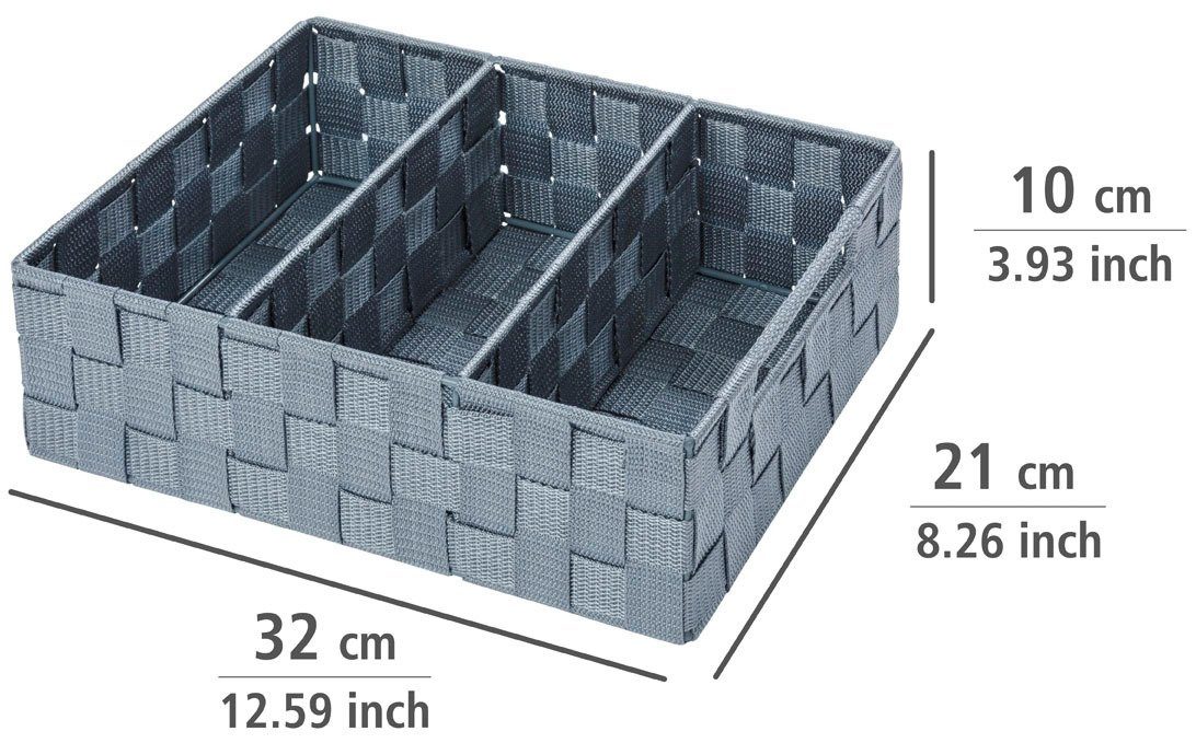 WENKO Badkamerorganizer Organizer Adria 3 vakken, met handvat