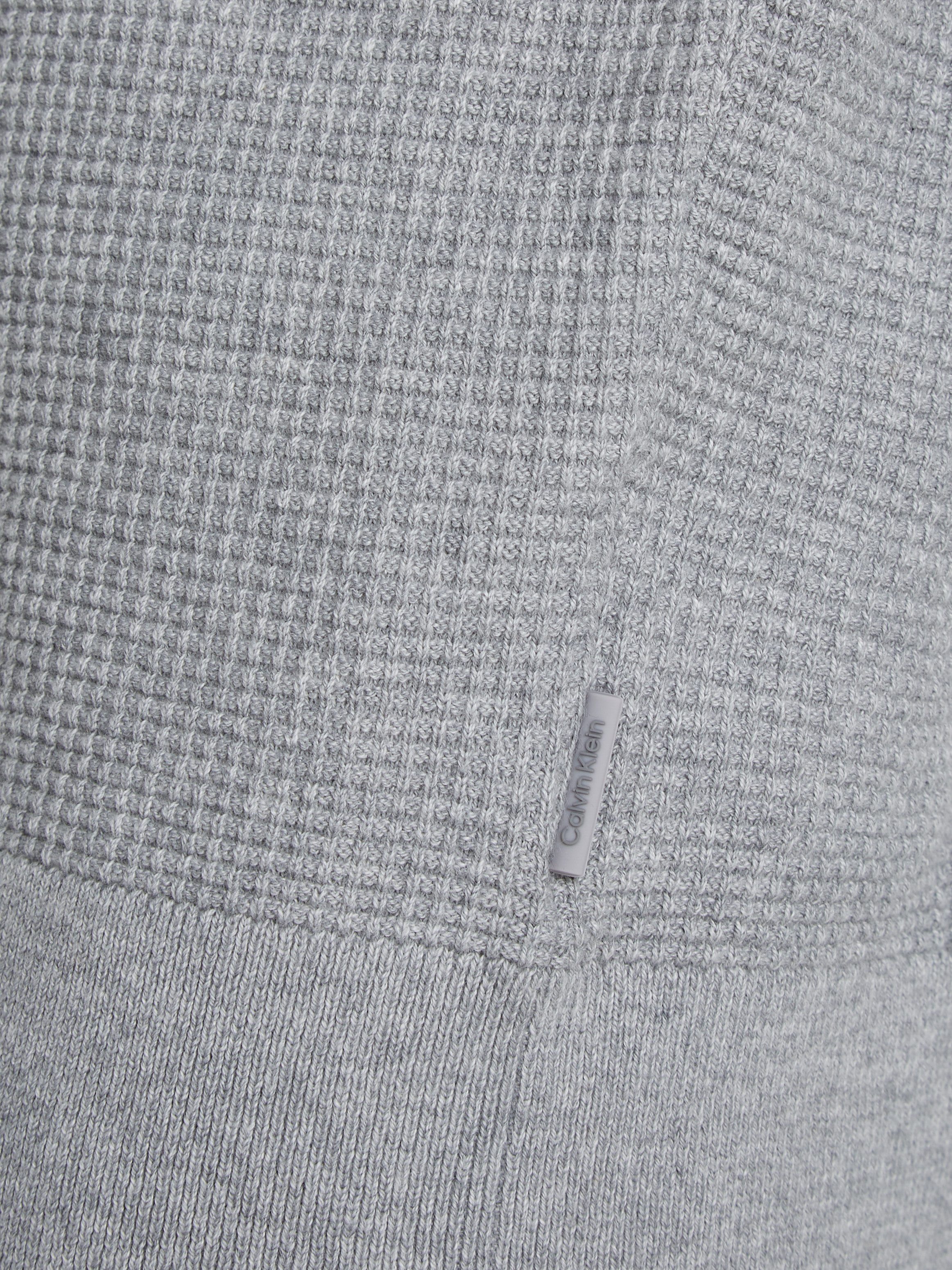 Calvin Klein Trui met ronde hals WAFFLE STRUCTURE SWEATER