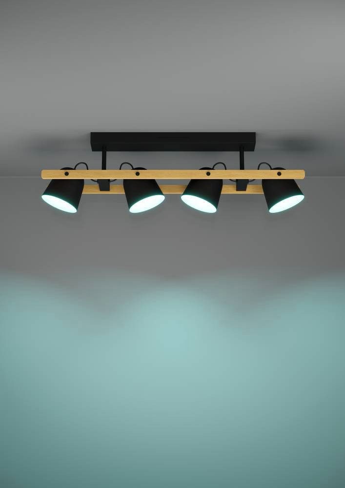 EGLO Plafondlamp HORNWOOD-Z FSCM70HB, ZigBee, app en spraakbesturing Alexa, RGB, dimbaar, 78 cm (1 stuk)