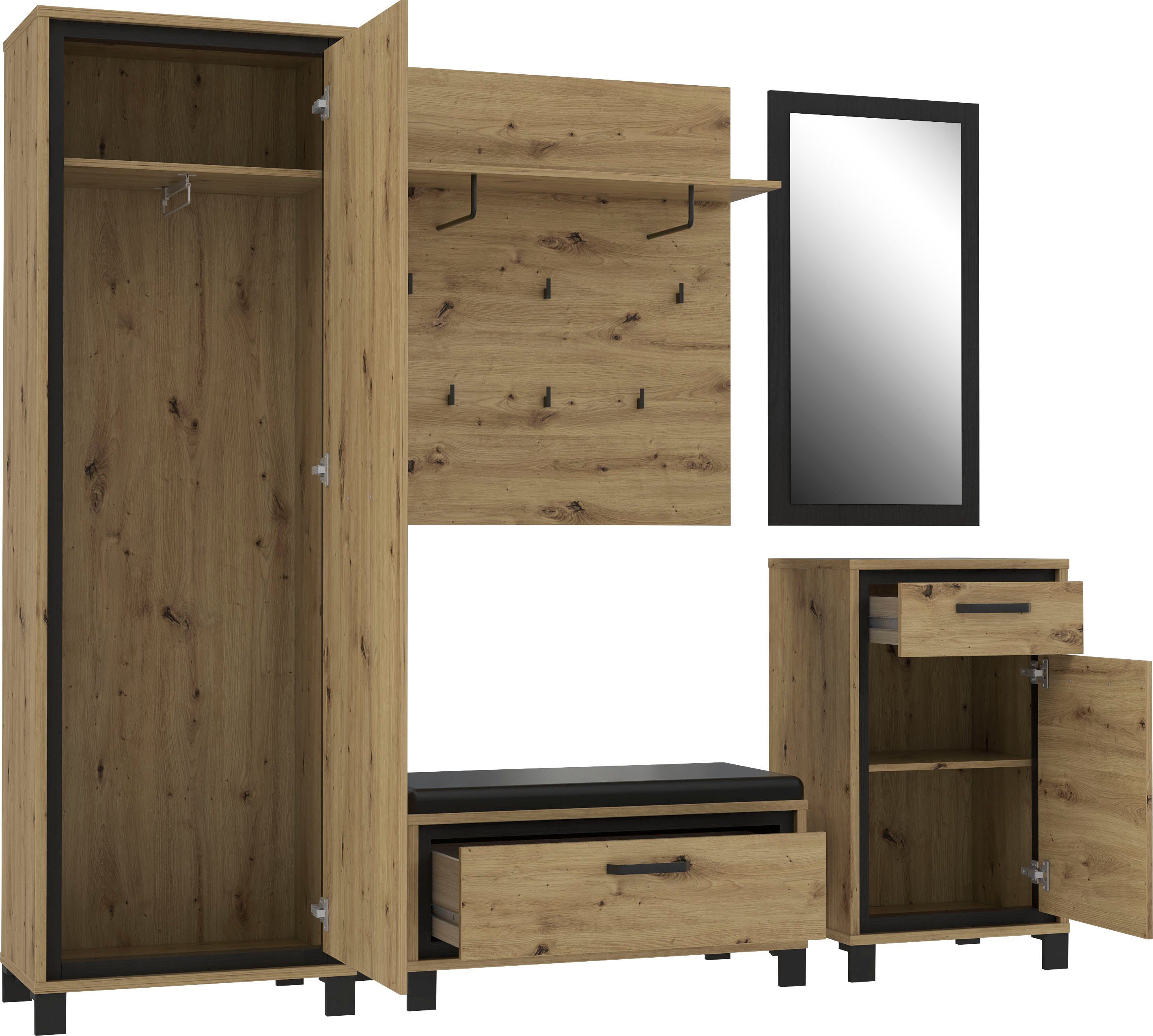 FORTE Zitbank Trondheim Breedte ca. 90 cm , inclusief zitkussen