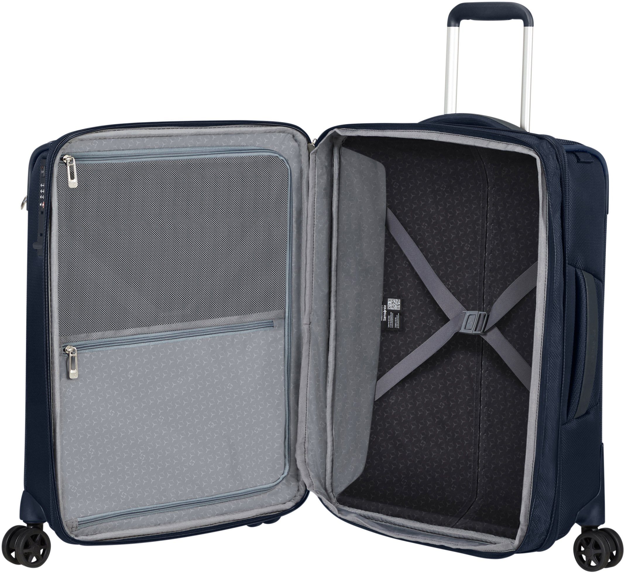 Samsonite Zachte bagage trolley RESPARK, 55 cm van gerecycled materiaal, met volumevergroting & 15,6-inch laptopvak