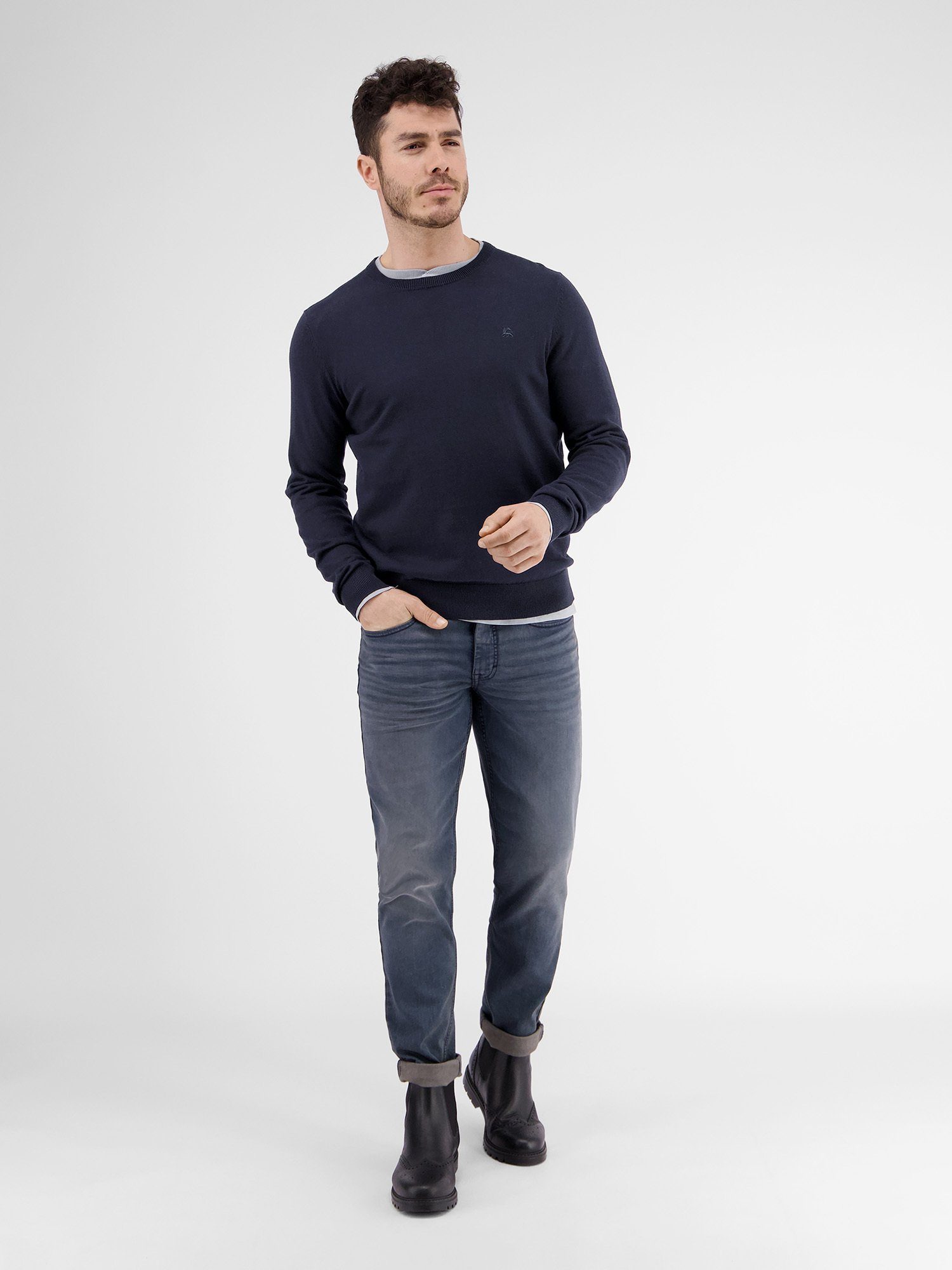 Lerros Gebreide trui LERROS casual vlakgebreide pullover