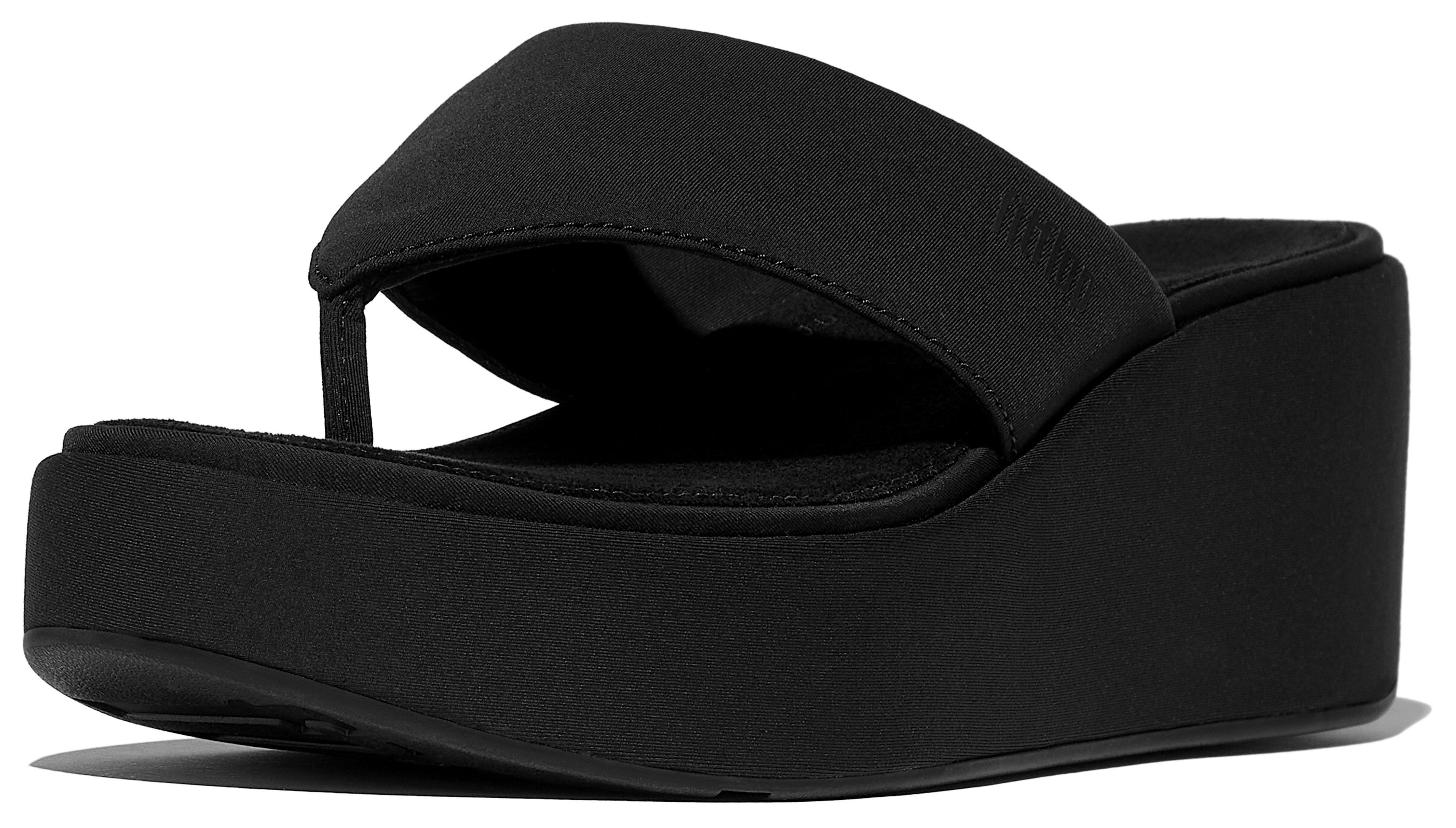 Fitflop Teenslippers PLATFFORMS WEDGE , sleehaksandaal, plateau schoen met gewatteerde bandage