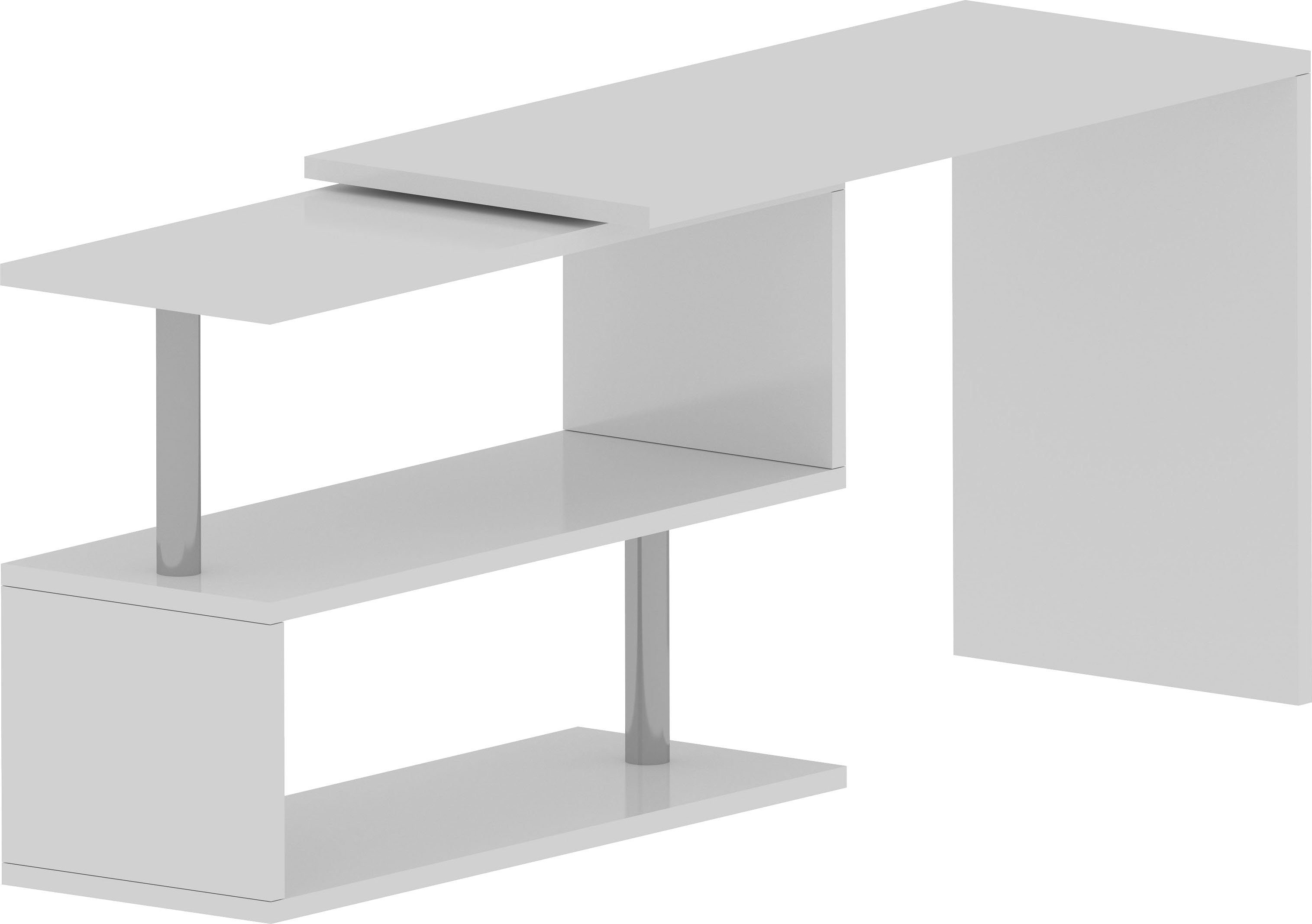 INOSIGN Bureau Volta, Made in Italy multifunctioneel - als computertafel, hoekbureau of sideboard