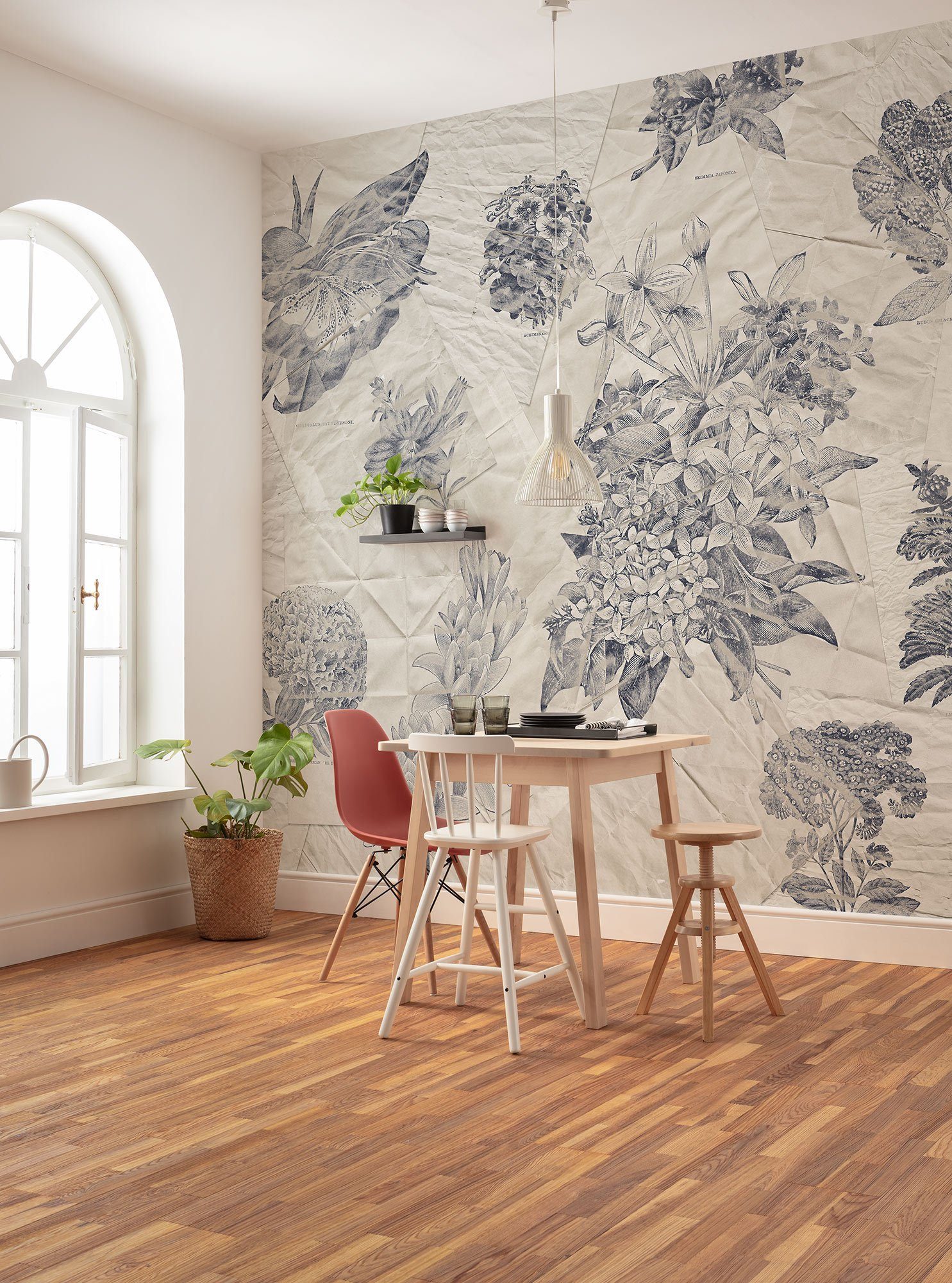 Komar Fotobehang Digitale print vlies - Botanical Papers - Afmeting 300 x 280 cm (1 stuk)