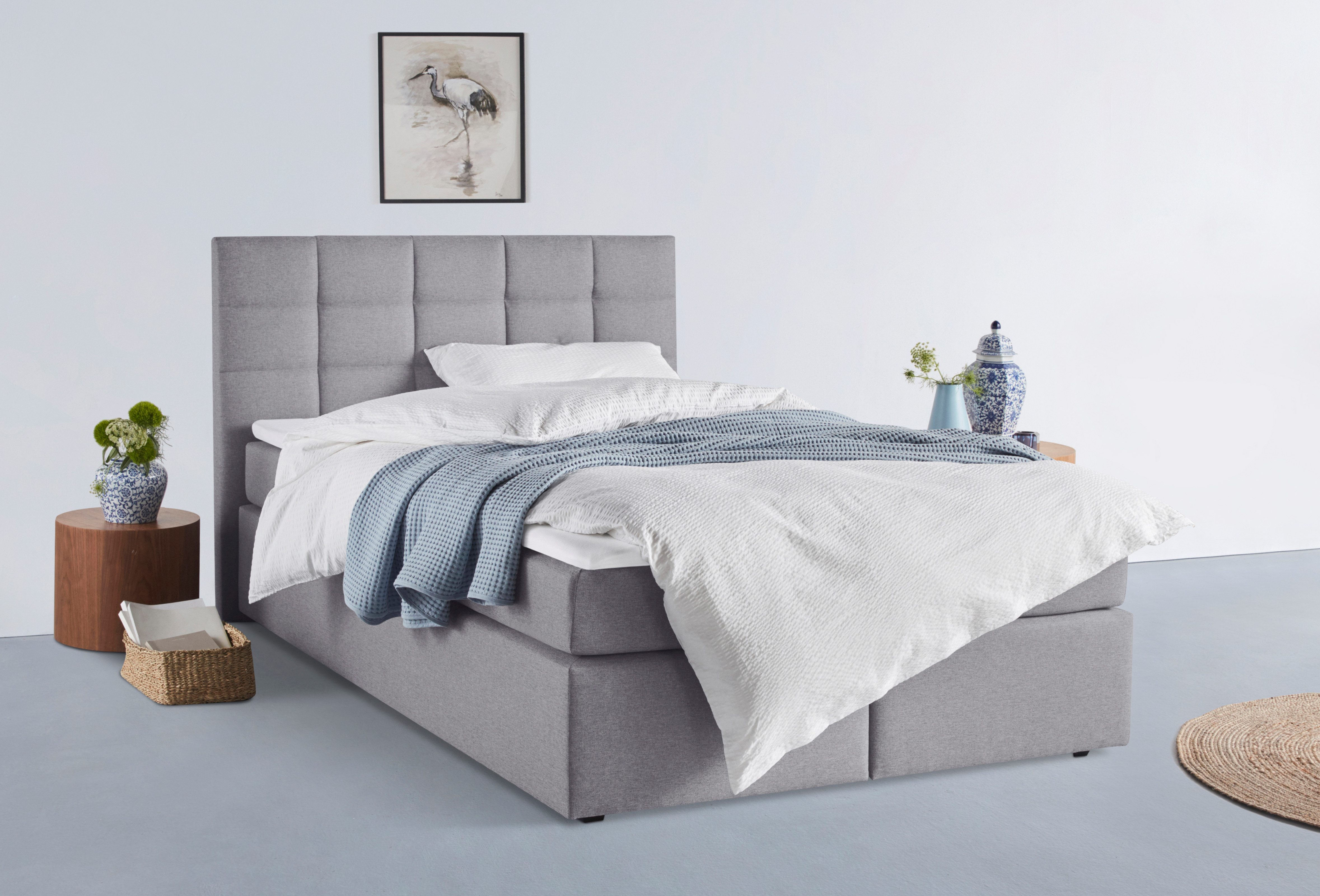 INOSIGN Boxspring OVALO optioneel met bedbox, verkrijgbaar in h2, h3 & h4