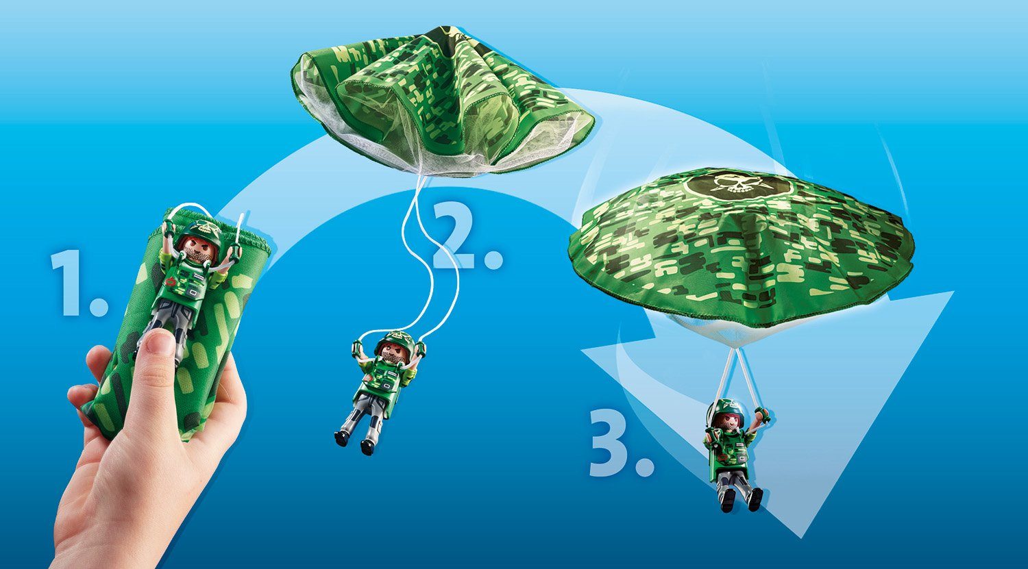 Playmobil® Constructie-speelset Politiehelikopter: parachute-achtervolging (70569), City Action (19-delig)