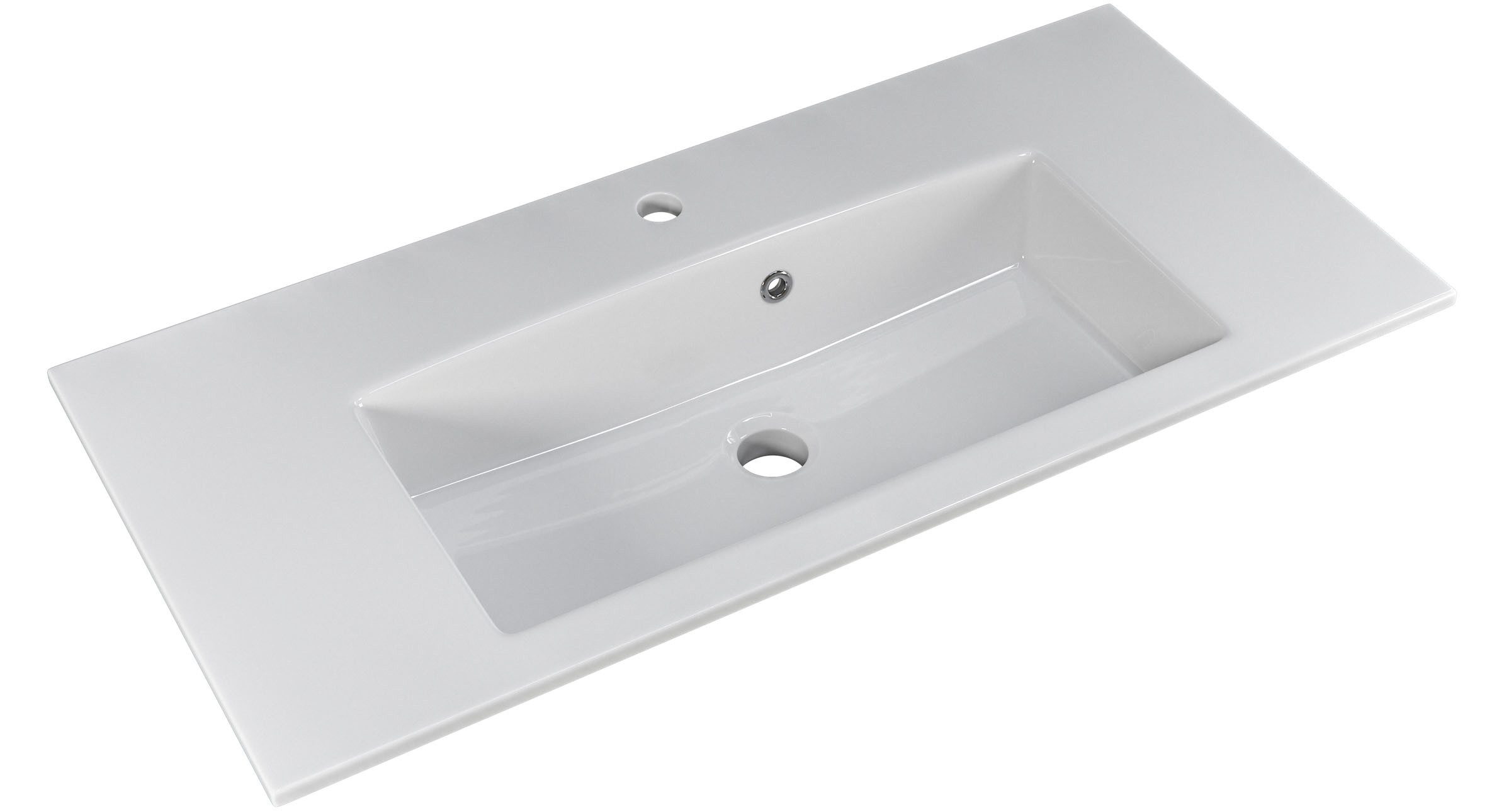 Saphir Badmeubelset Trentino 2-delig mineralen marmer wasbak, spiegelkast met LED-profiel (3 stuks)