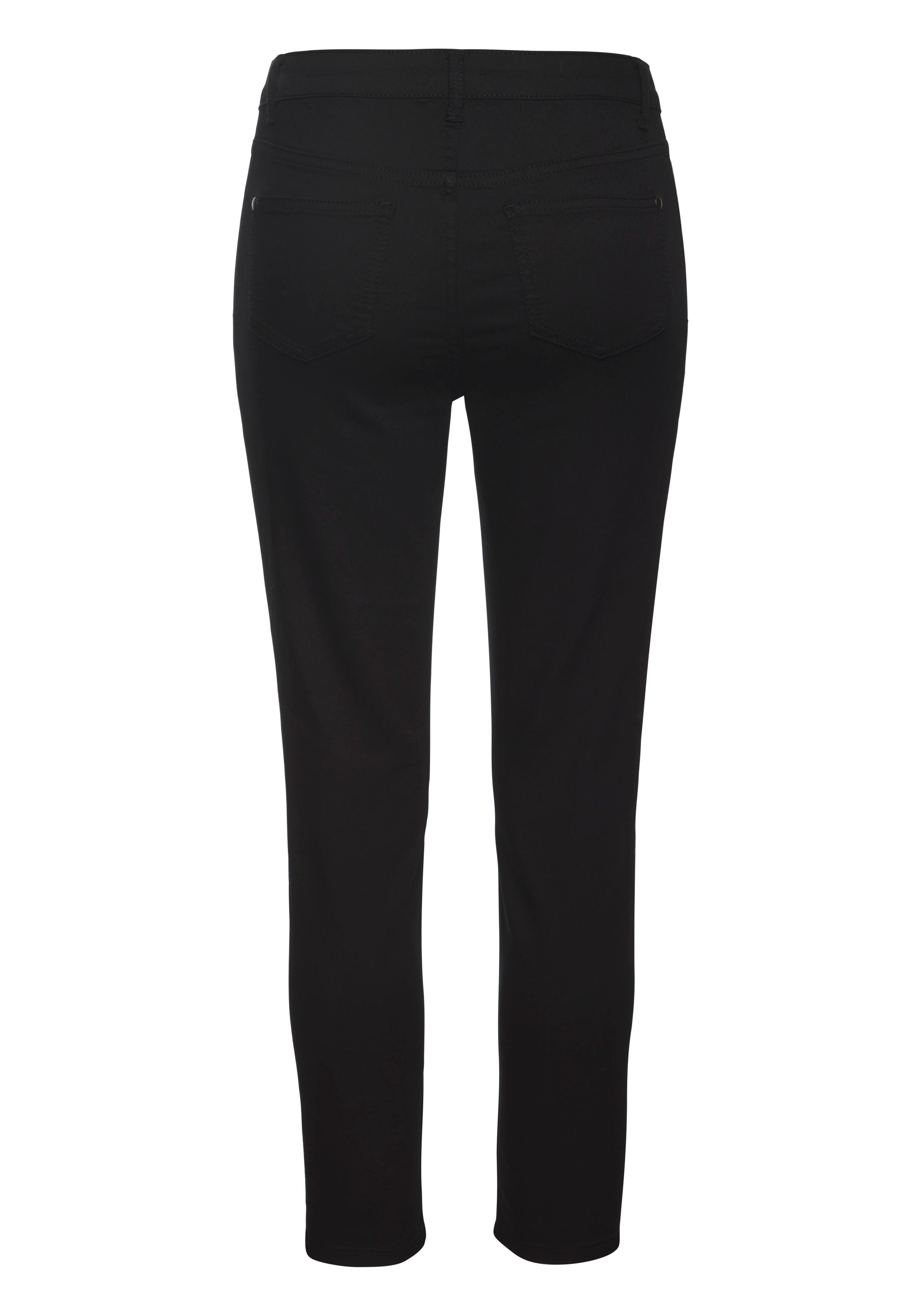 Lascana 7 8-jegging met dierenprint aan de zijkant elastische skinny jeans van katoenmix