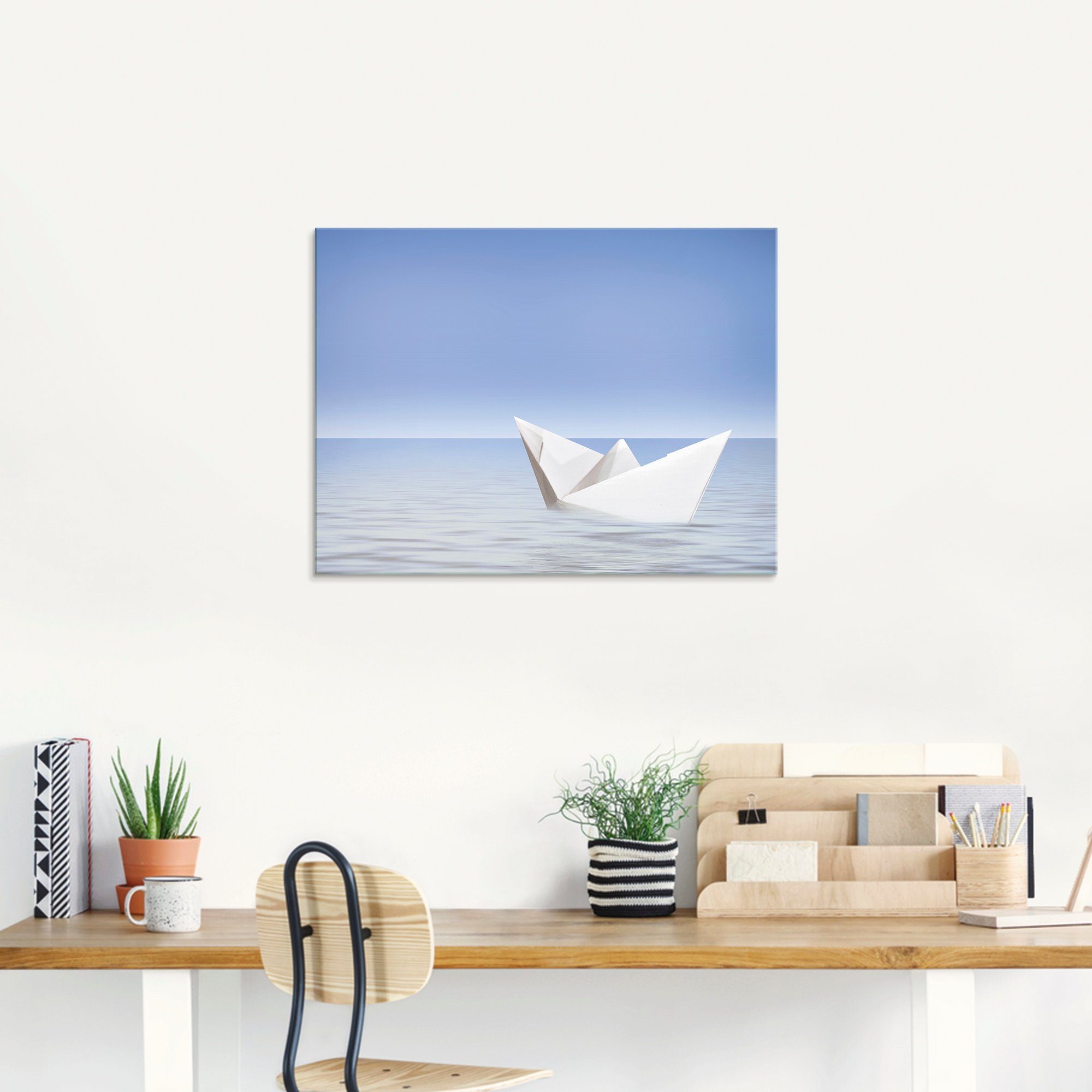 Artland Print op glas Op de zee in verschillende maten