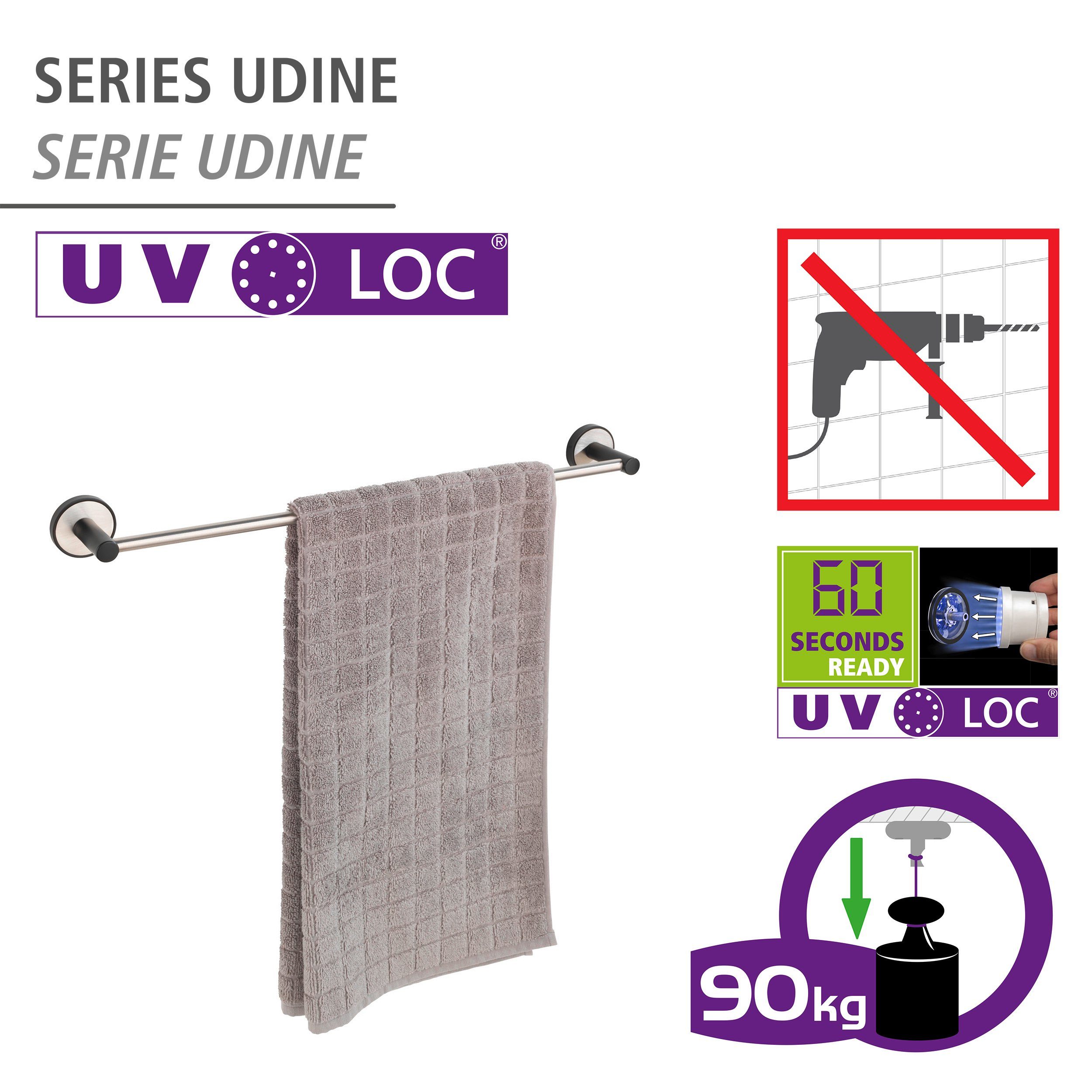 WENKO Handdoekstang UV-Loc® Udine bevestigen zonder boren