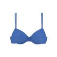 sunseeker bikinitop met beugels fancy van structuurstof blauw