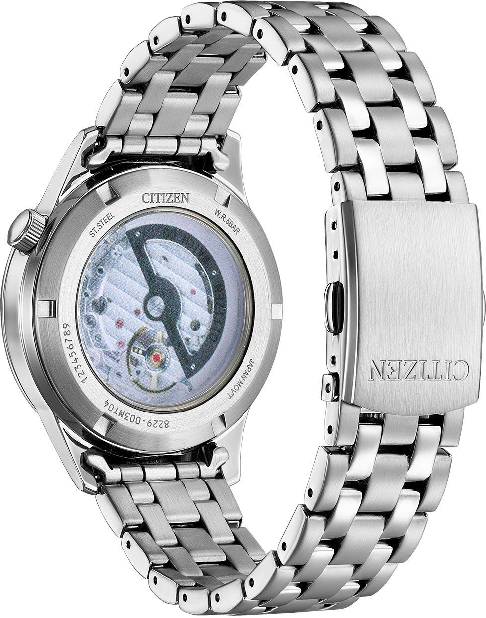 Citizen Automatisch horloge NH9131-73L Horloge, herenhorloge, dameshorloge, open balans, stalen armband