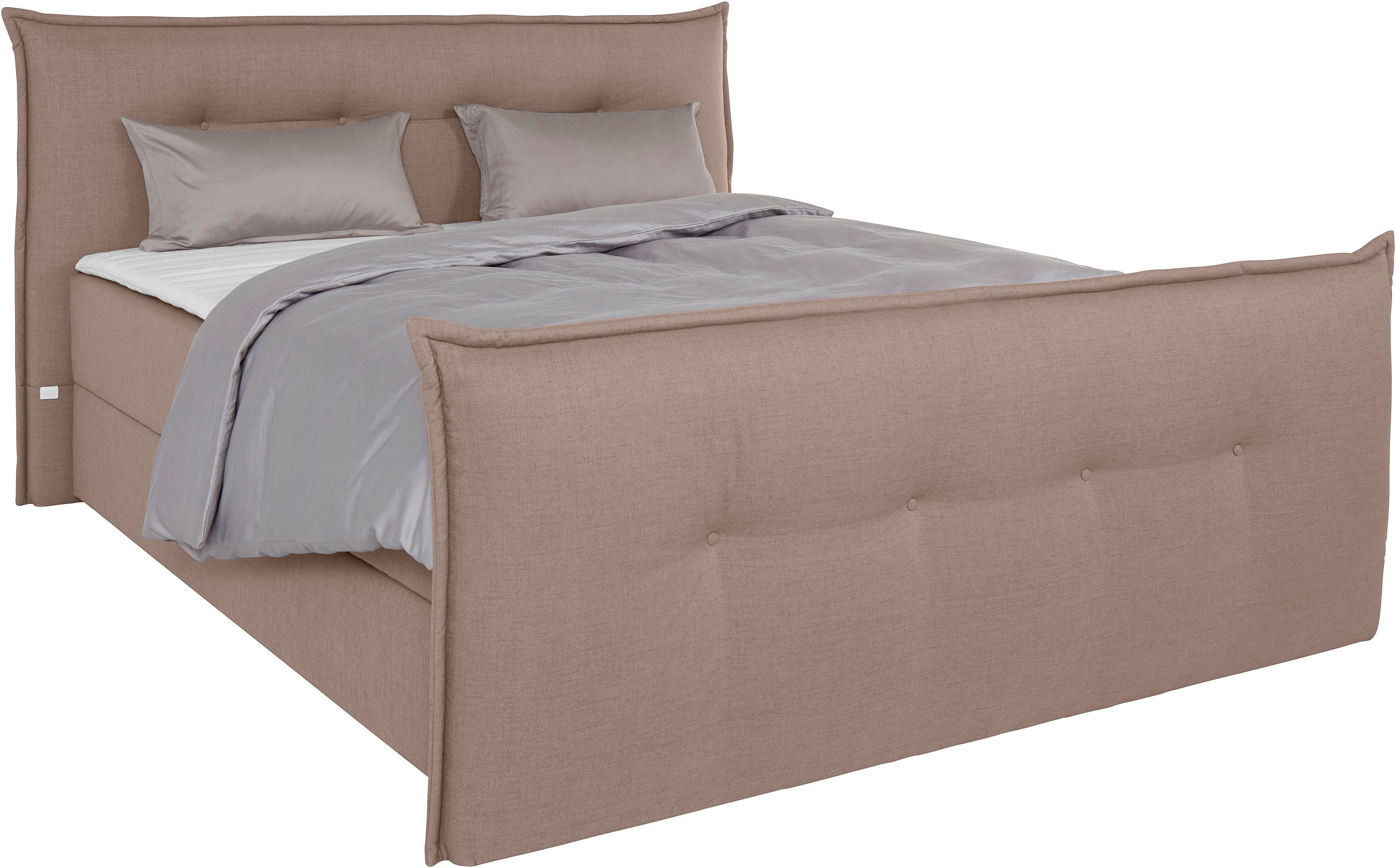 andas Boxspring Lichtgewicht inclusief voetbord, bedkist & topmatras, in 4 breedten en 2 hardheden