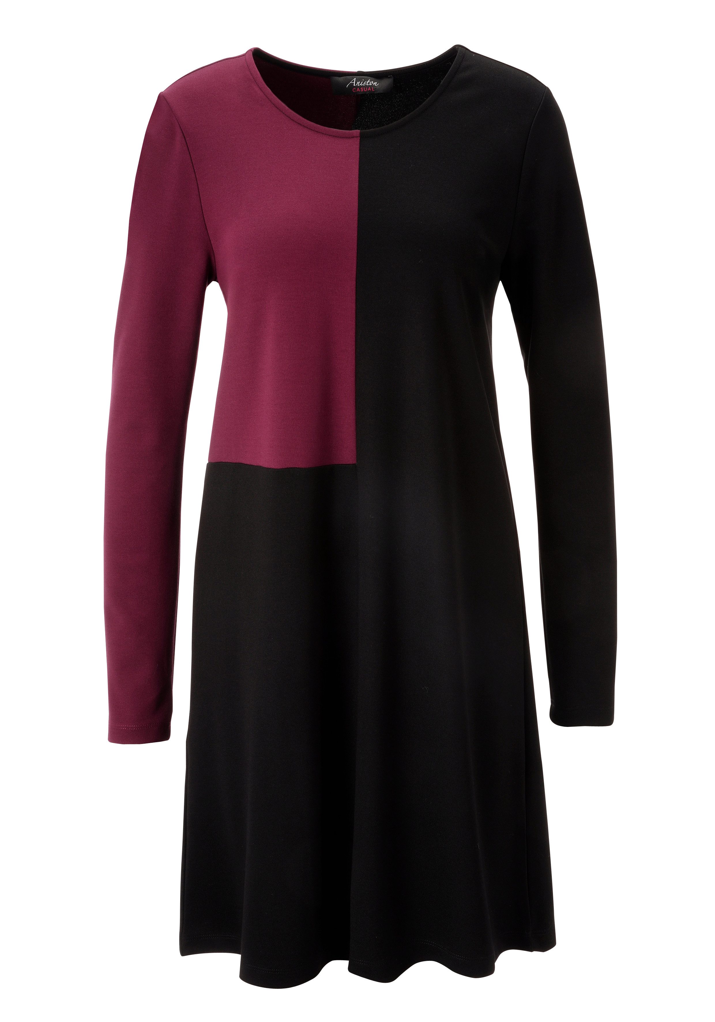 Aniston CASUAL Jerseyjurk met verfijnde kleuraccenten