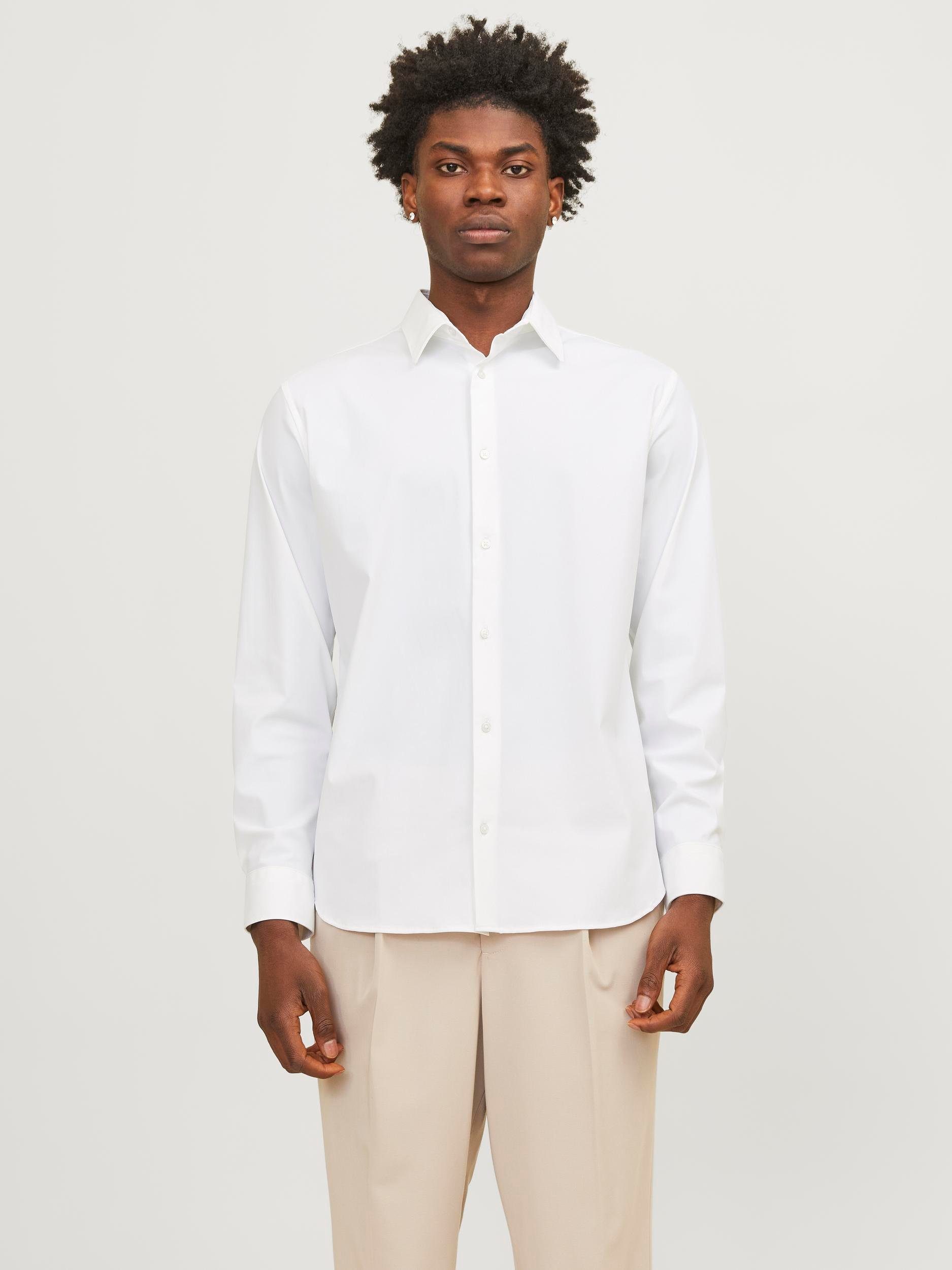 Jack & Jones Overhemd met lange mouwen JPRBLAACTIVE STRETCH SLIM SHIRT L/S SN heren overhemden maat S wit