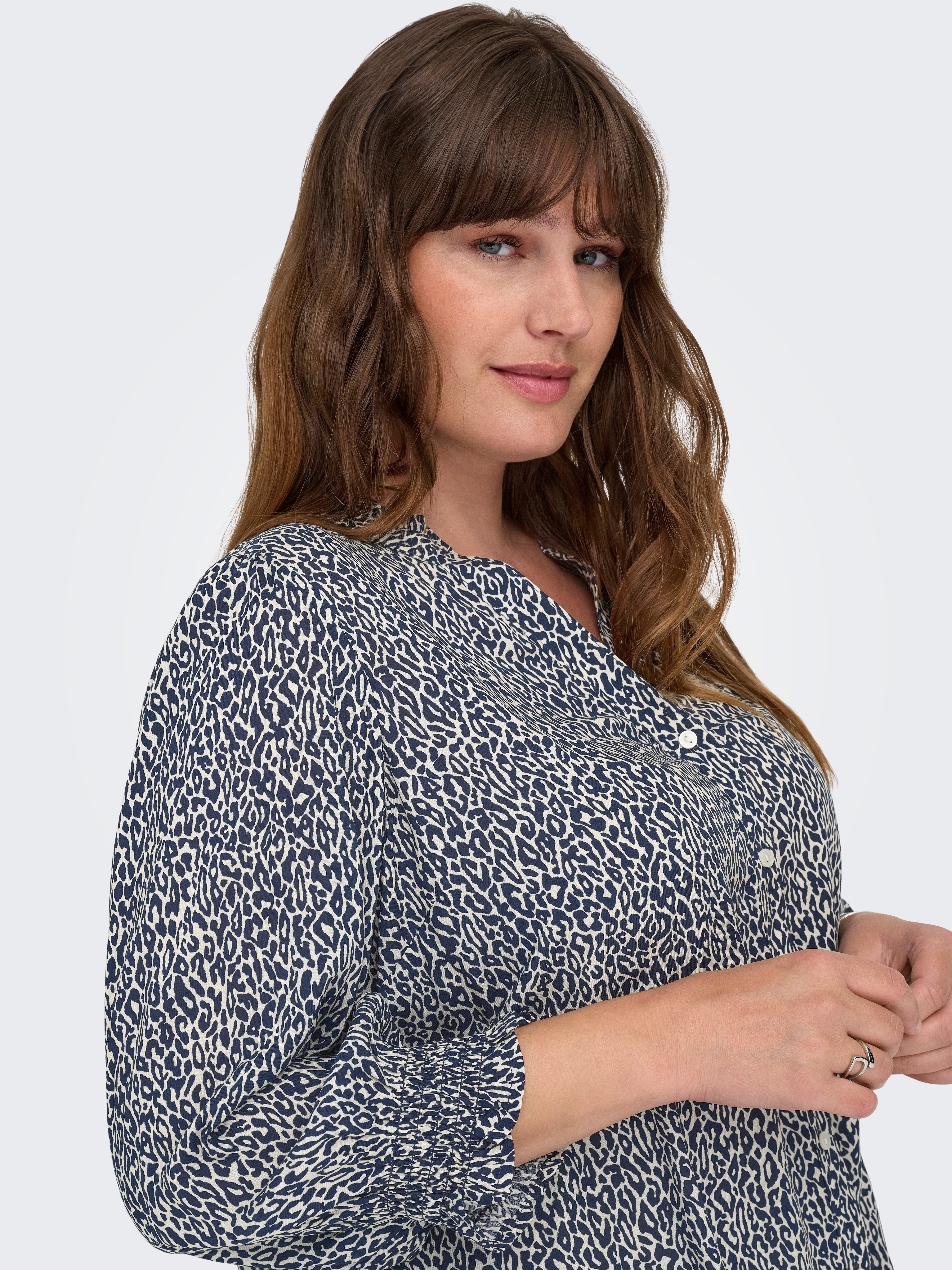 ONLY CARMAKOMA Gedessineerde blouse CARRAYA 3/4 SHIRT WVN NOOS