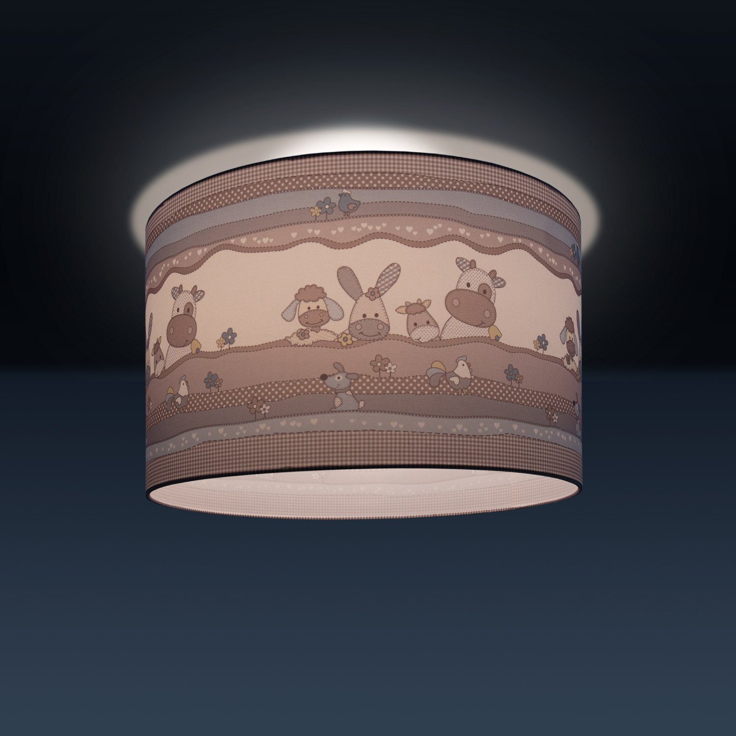 Paco Home Plafondlamp Cosmo 210 Kinderlamp plafondlamp LED kinderkamer lamp dieren-motief E27