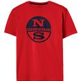 north sails t-shirt met grote frontprint rood