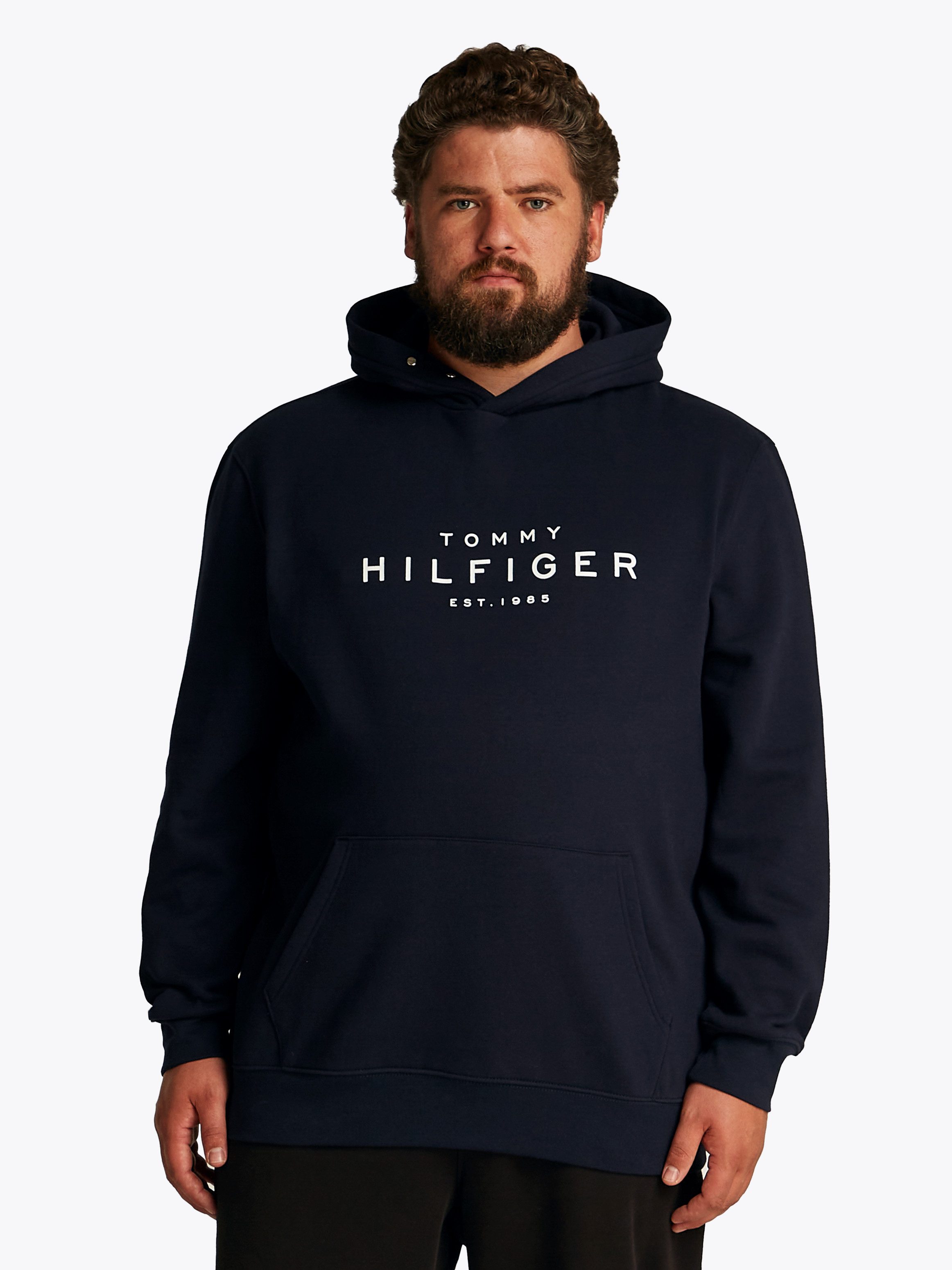 Tommy Hilfiger Sweatshirt BT- HOODY-B in grote maten, logoborduring