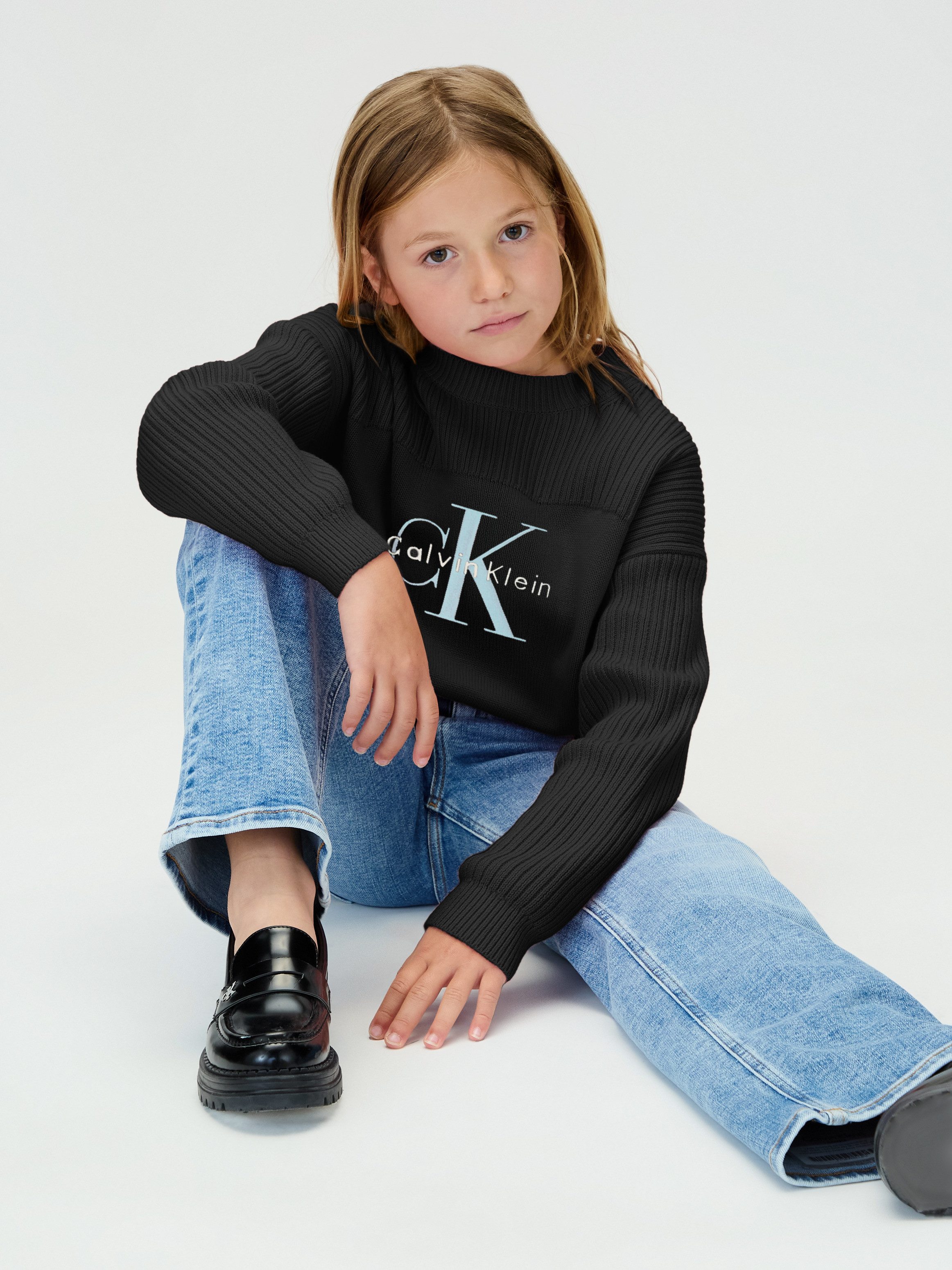 Calvin Klein Gebreide trui MONOLOGO CN SWEATER