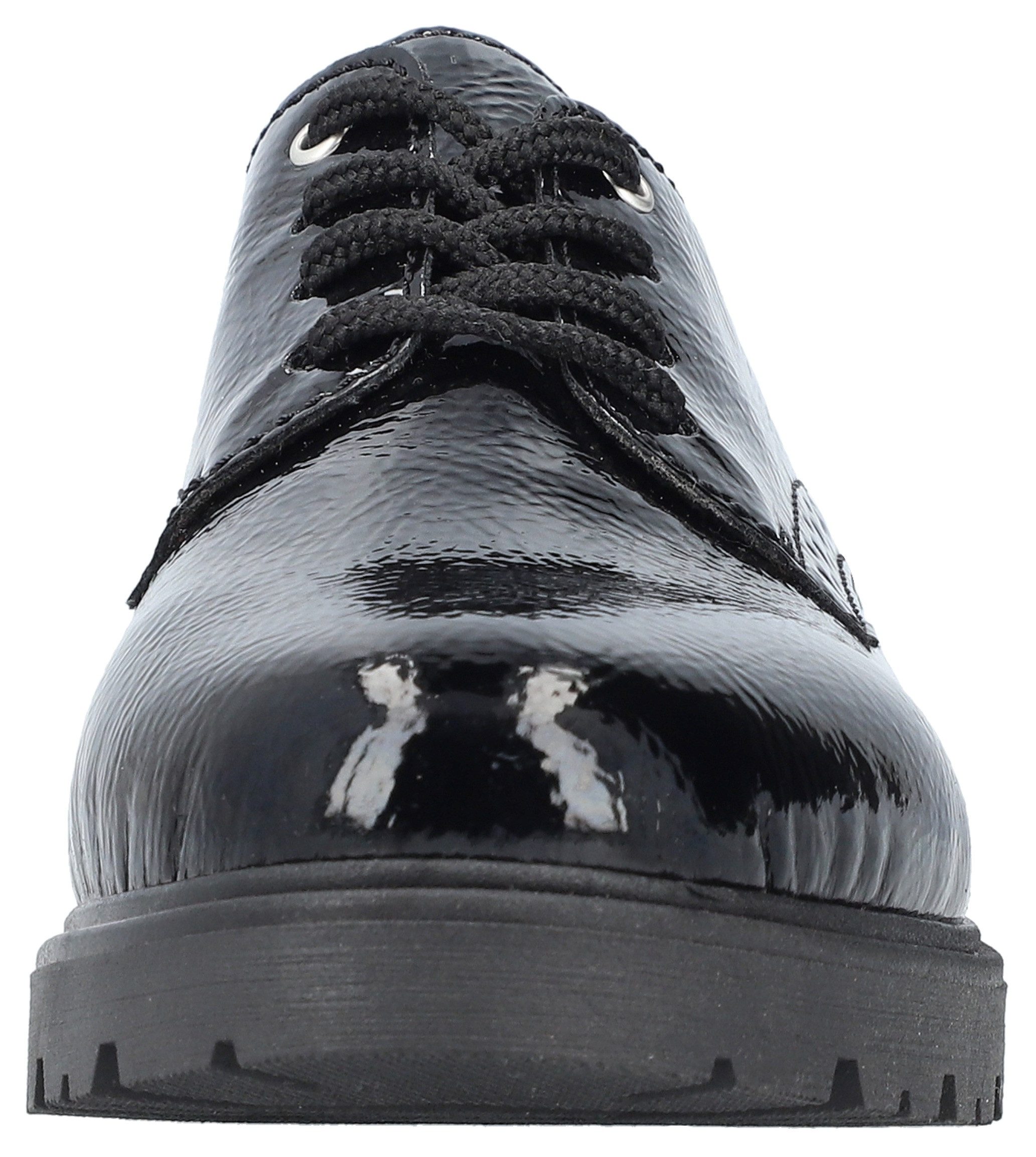 Rieker Veterschoenen , vrijetijdsschoen, lage schoen, business veterschoen in glanzende look