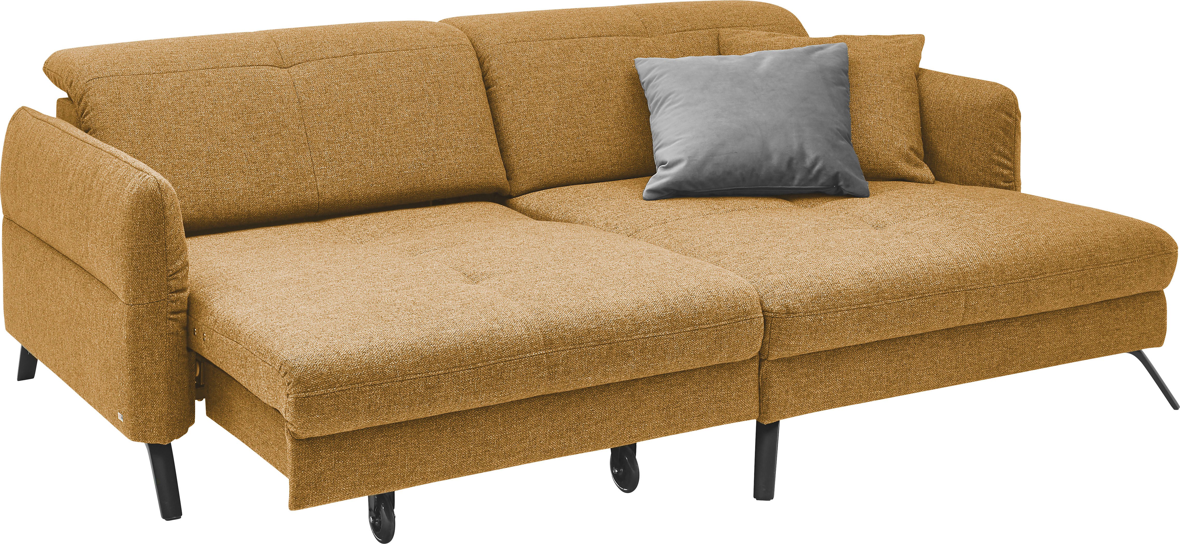 set one by Musterring Hoekbank SO 4400 V optioneel met motorische bedfunctie & hoofdverstelling, voet zwart