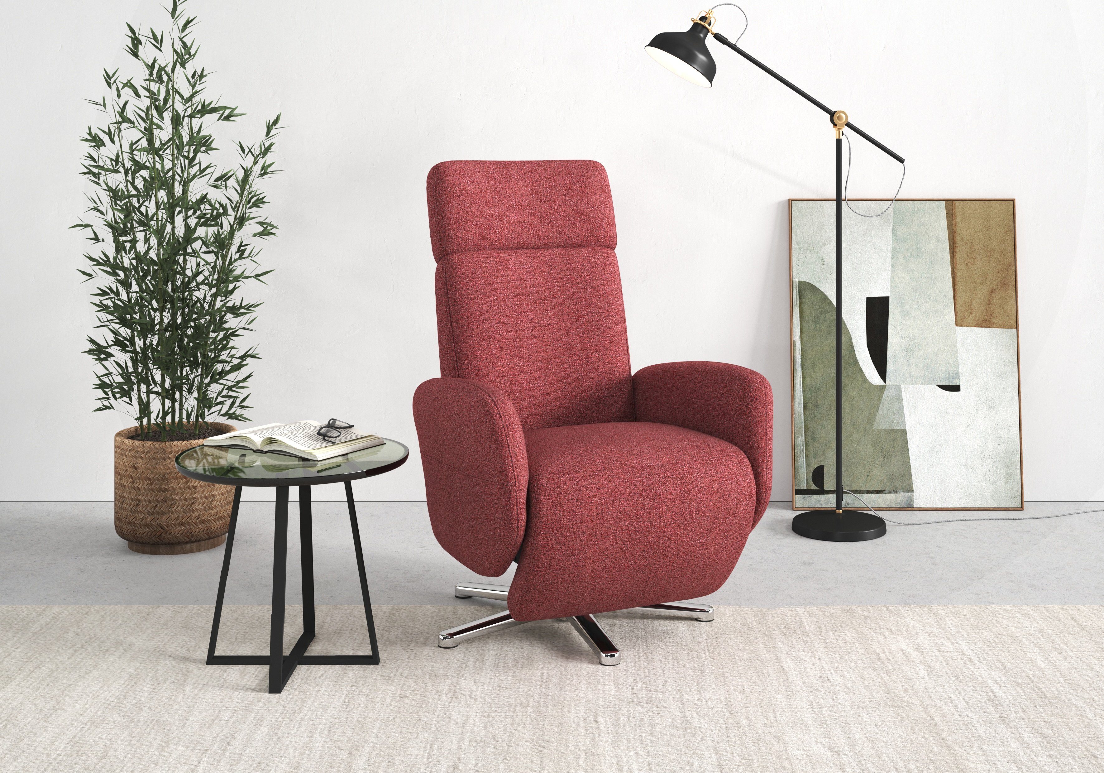 sit&more Relaxfauteuil Grenoble, incl. hoofdsteunverstelling en bekabelde afstandsbediening tv-fauteuils