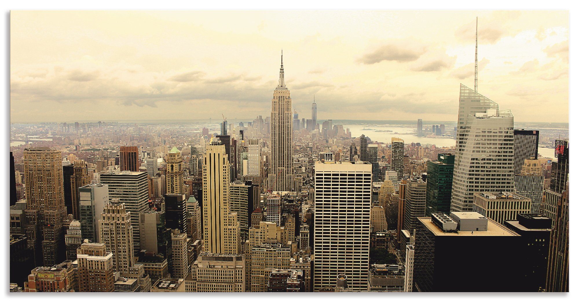 Artland Keukenwand Skyline Manhattan - New York zelfklevend in vele maten - spatscherm keuken achter kookplaat en spoelbak als wandbescherming tegen vet, water en vuil - achterwand