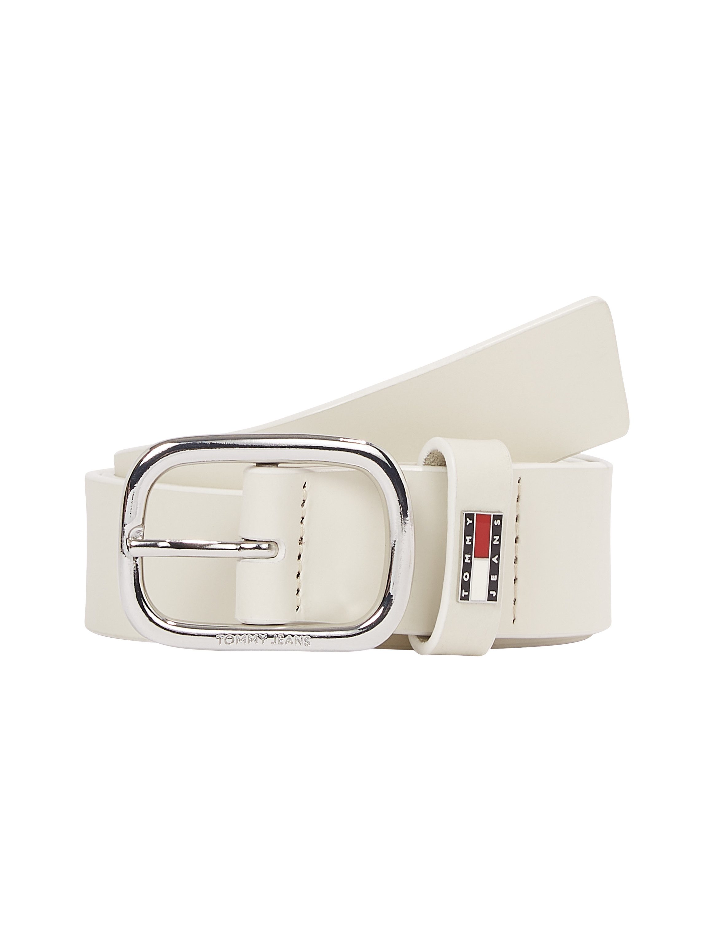 TOMMY JEANS Leren riem TJW OVAL 3.0 Ovale eenvoudig pin sluiting en logo op de sluiting