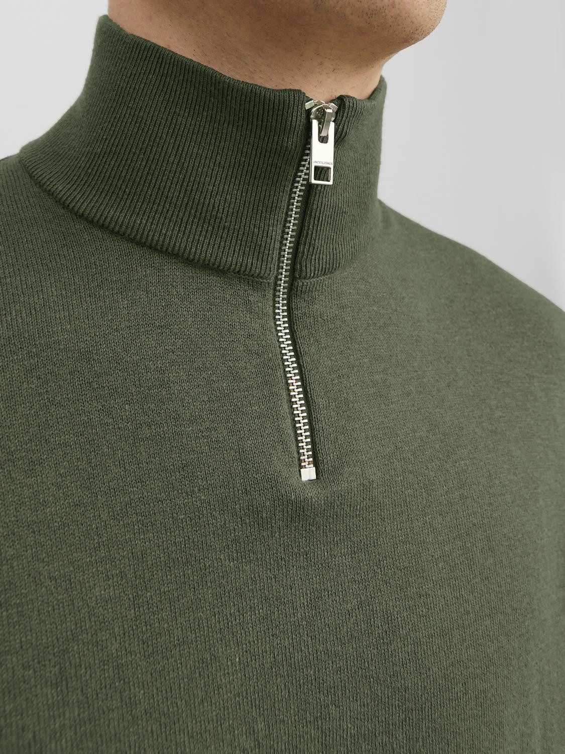 Jack & Jones Schipperstrui JJEEMIL KNIT HALF ZIP NOOS