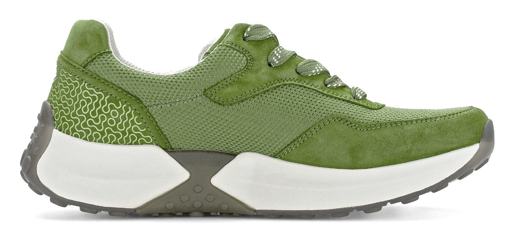 Gabor Rollingsoft Sneakers met sleehak , vrijetijdsschoen, lage schoen, veterschoen met optifit-voetbed