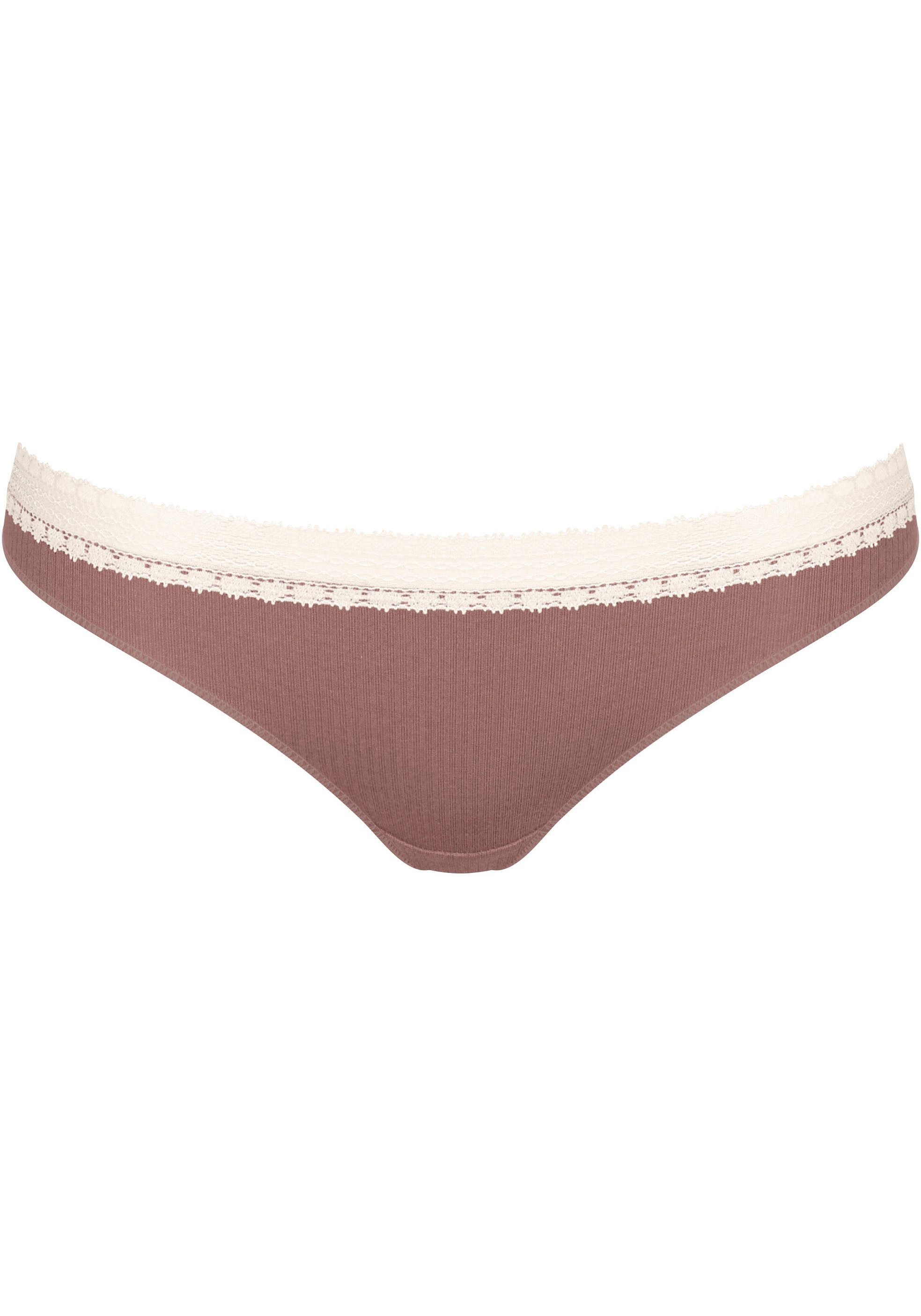 Sloggi Slip GO Ribbed R Brazil C2P zachte ribstof met kantafwerking (2 stuks, Set van 2)