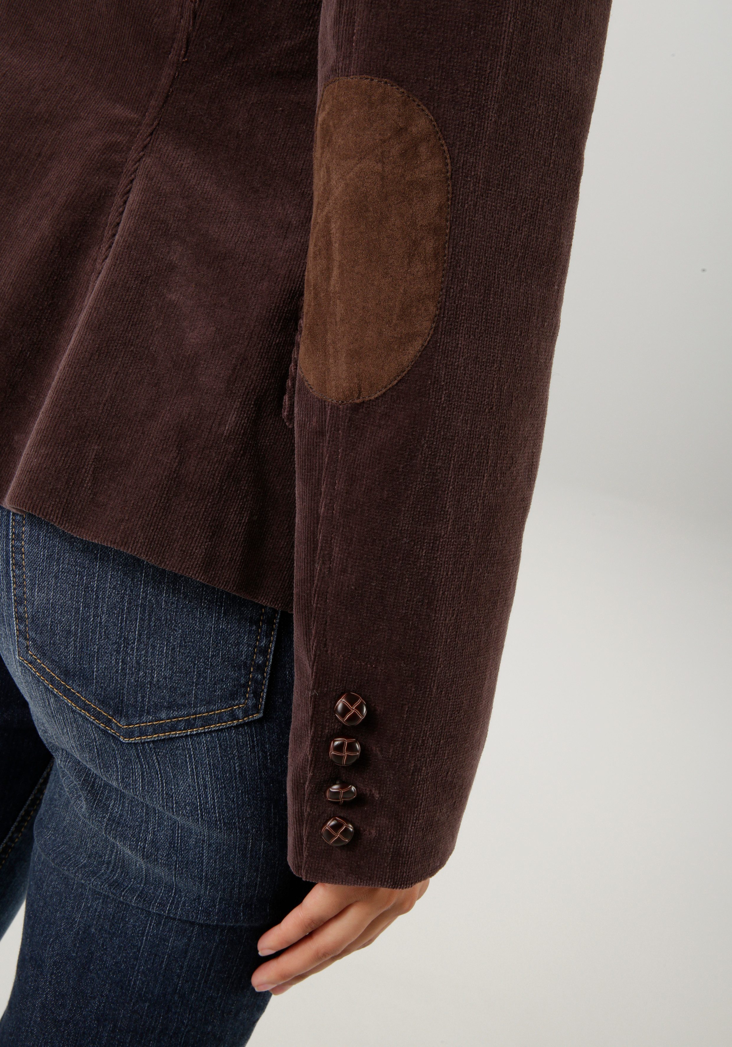 Aniston CASUAL Jasje met stofafwerkingen en mouwpatches