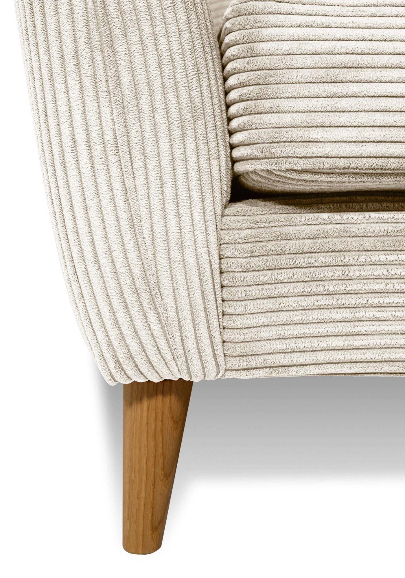 Home affaire 2-zitsbank MARSEILLE compact bank 170 cm, cord, vlakke weefsel, structuur, geweven stof