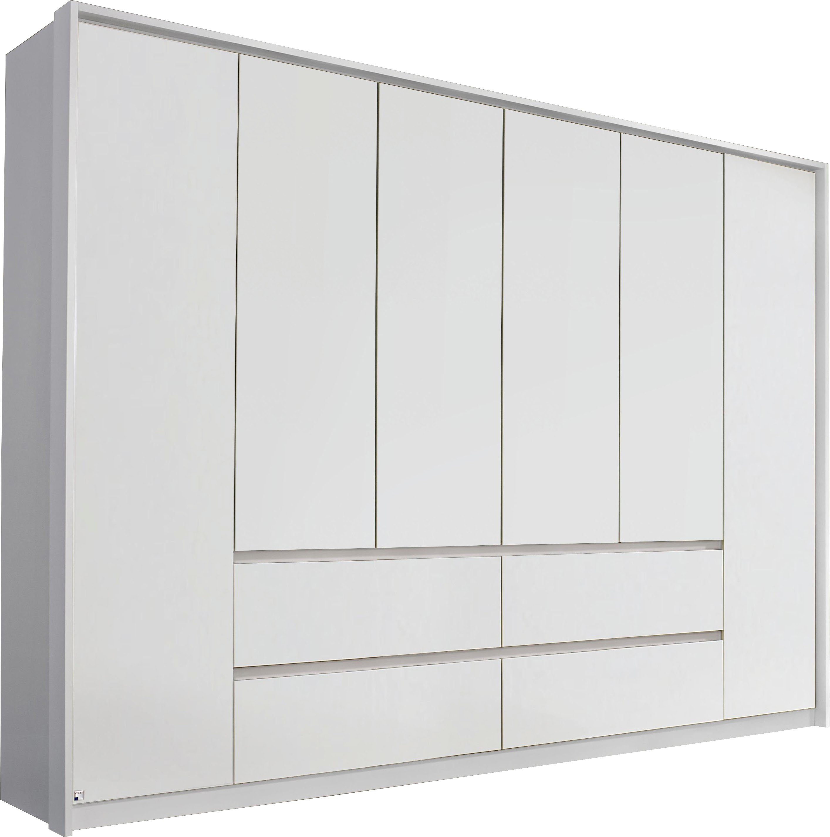 rauch Draaideurkast Mainz met passe-partout optioneel met verlichting, buitendeuren met push-to-openfunctie kledingkasten maat 275 cm x 212 cm x 58