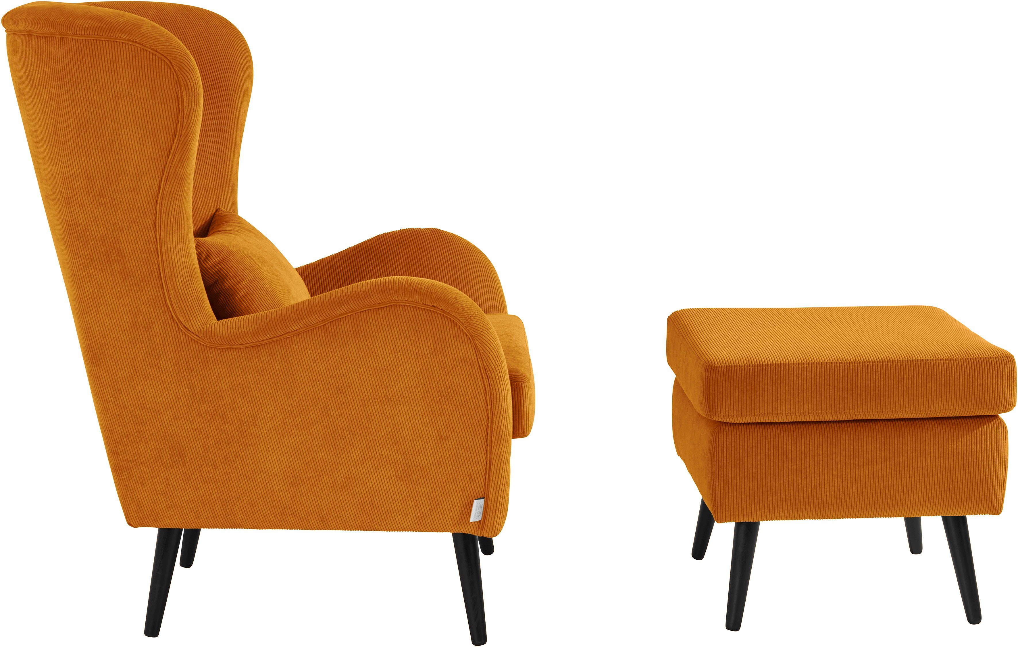 Guido Maria Kretschmer Home&Living Fauteuil Salla ook in imitatiebont en fijn corduroy, veel bekledingsopties, oorfauteuil (set)