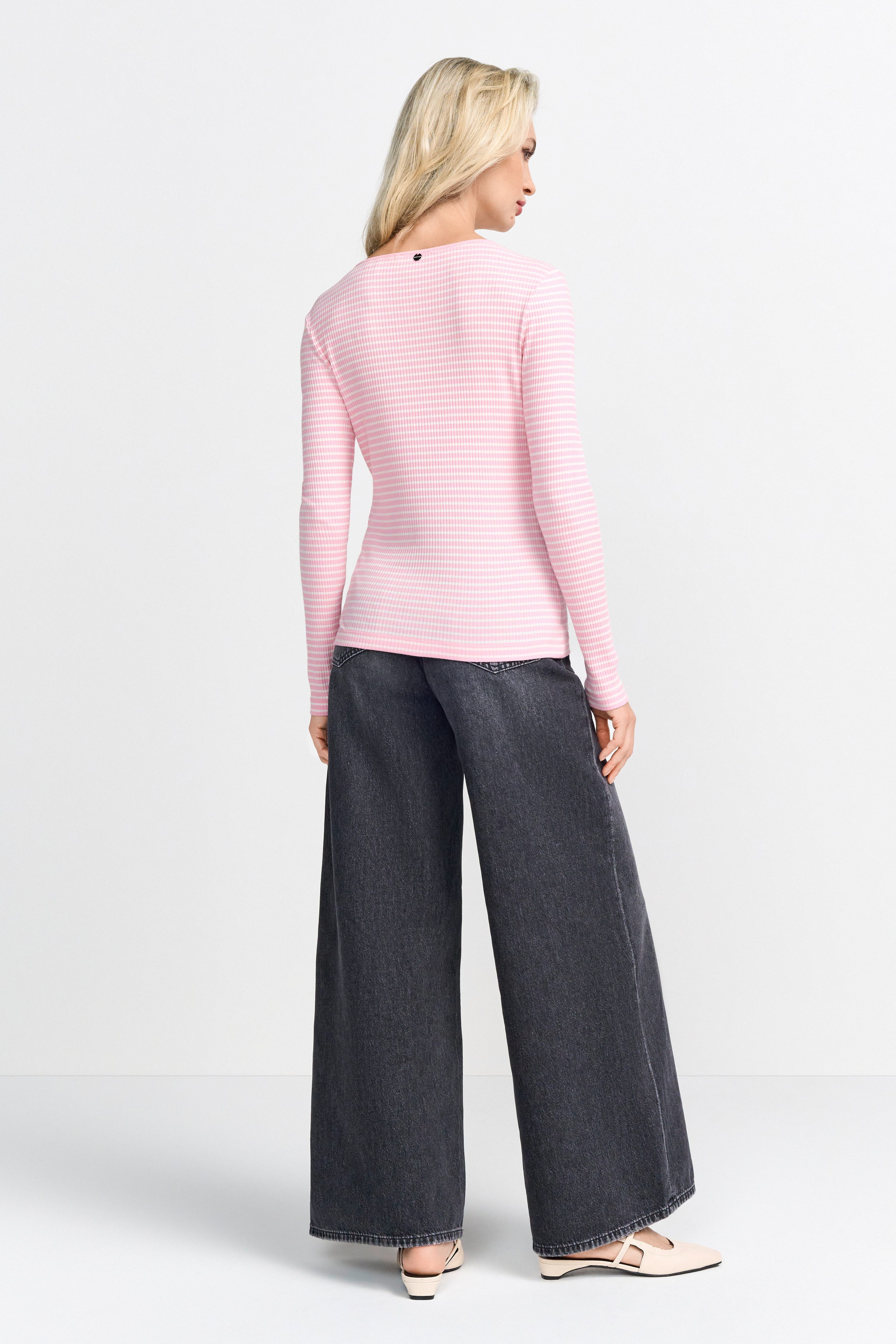 Rich & Royal Shirt met lange mouwen Met merkenlabel op de rug