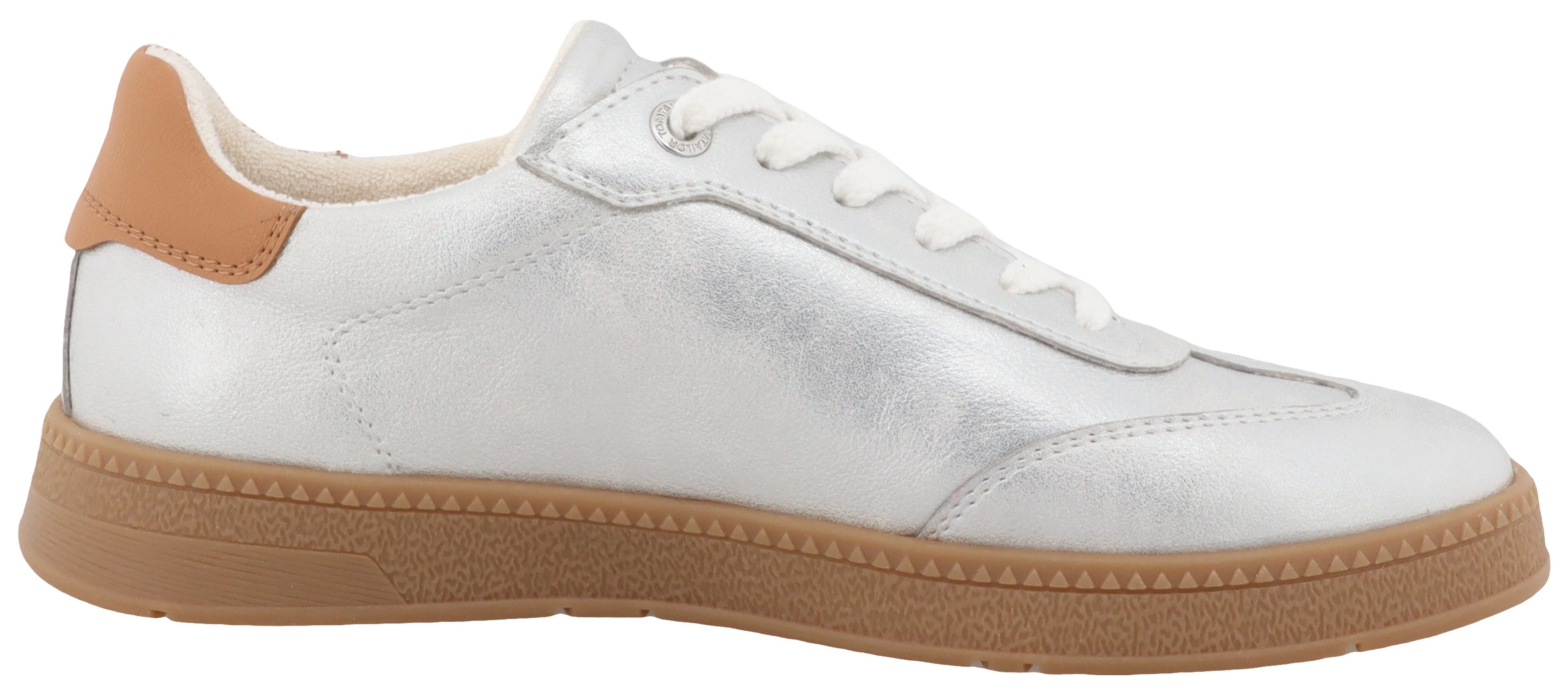 Tom Tailor Sneakers , veterschoenen, vrijetijdsschoen, lage schoen met contrastafwerking op de hiel